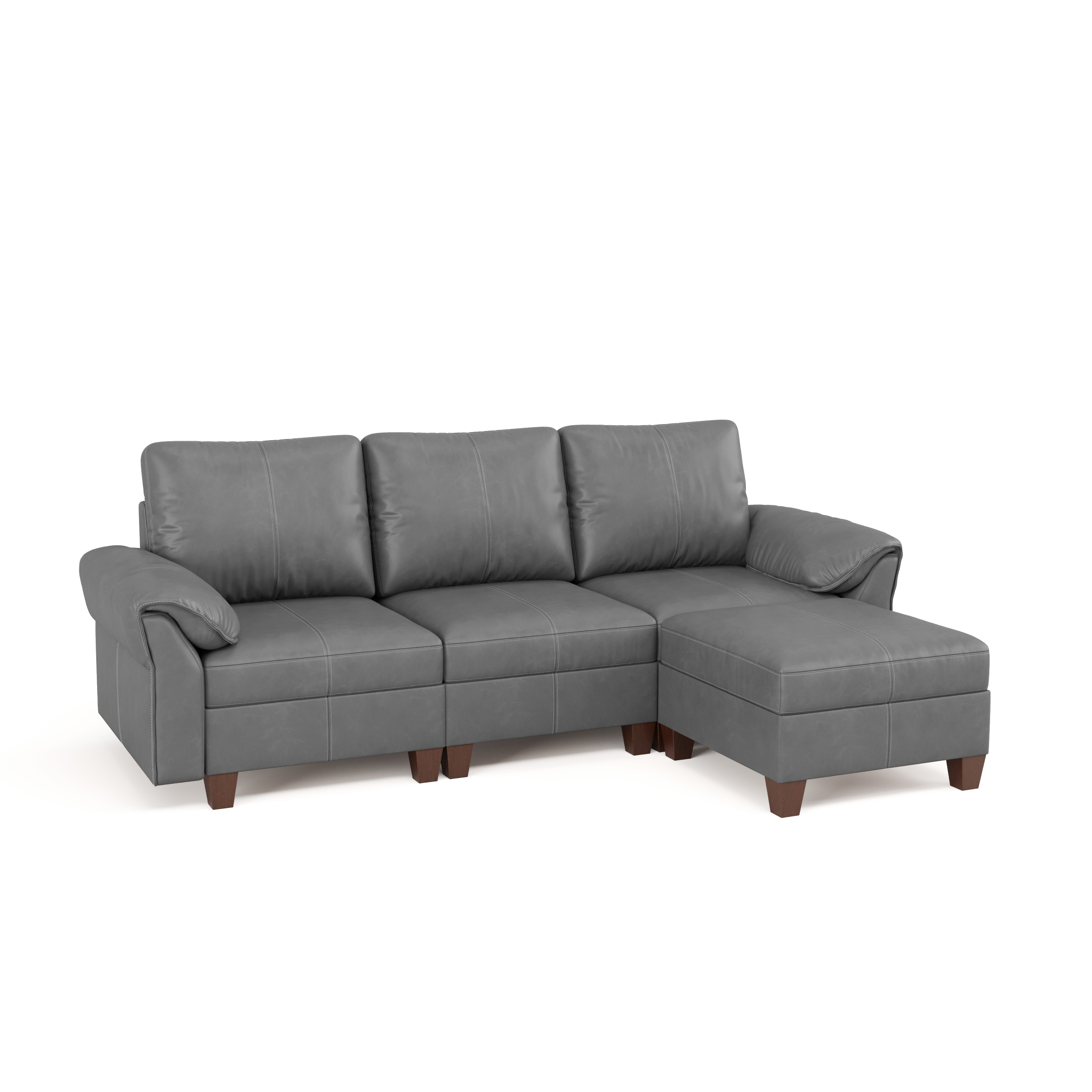 Nest Modular 4 Seats Sofa | Storage Ottoman | SITJOY