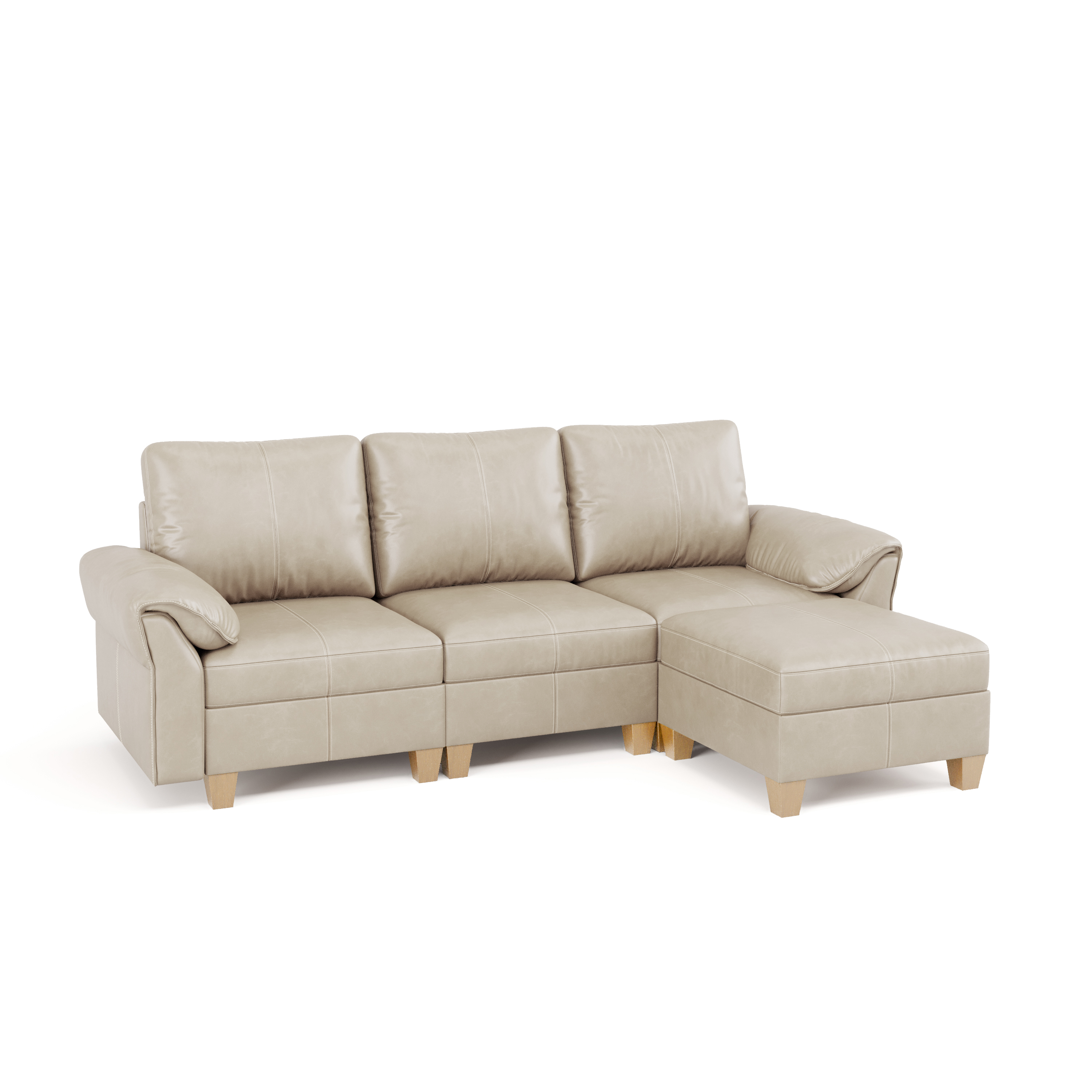 Nest Modular 4 Seats Sofa | Storage Ottoman | SITJOY