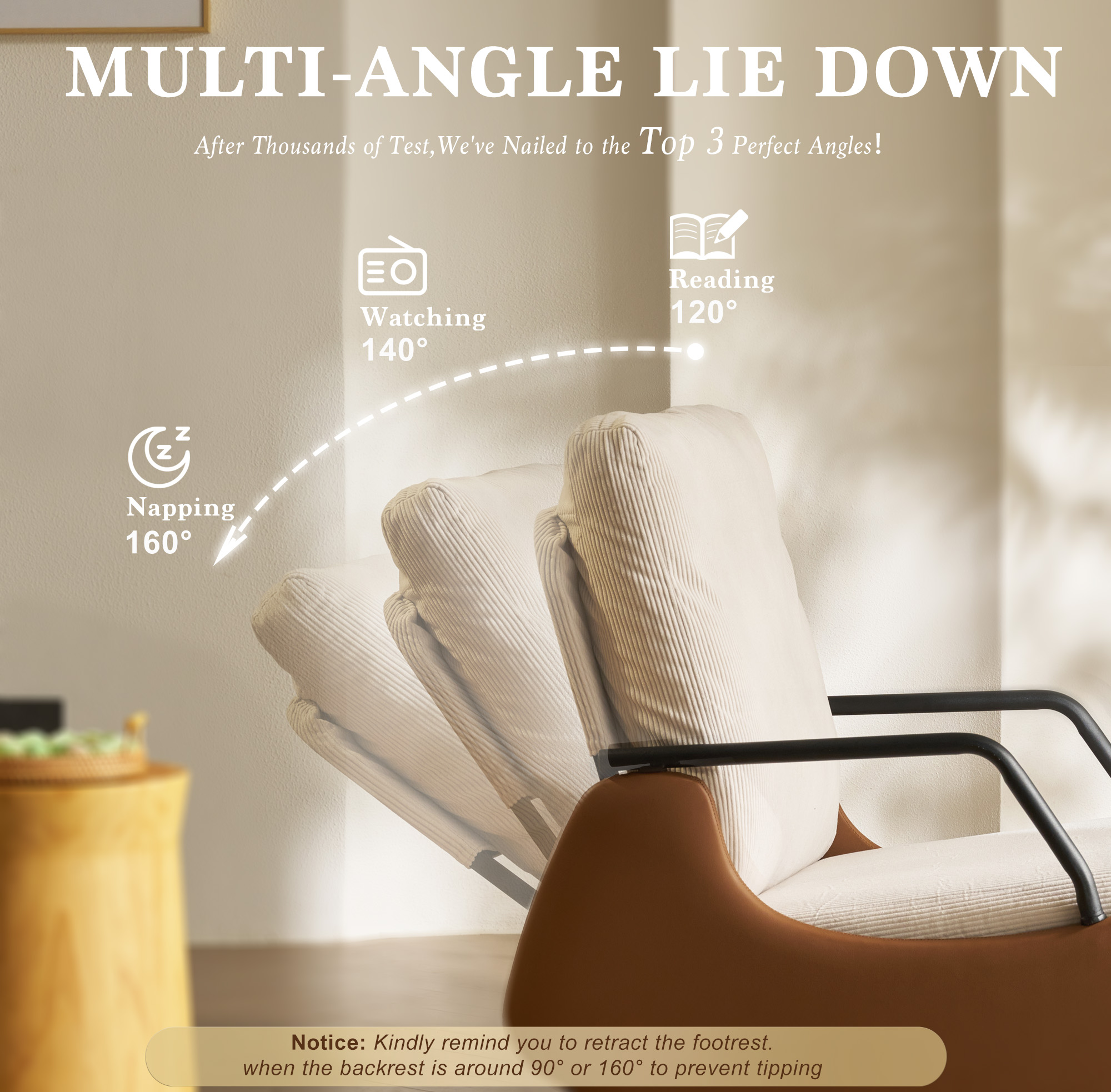 Henry Rocking Recliner Chair with footrest