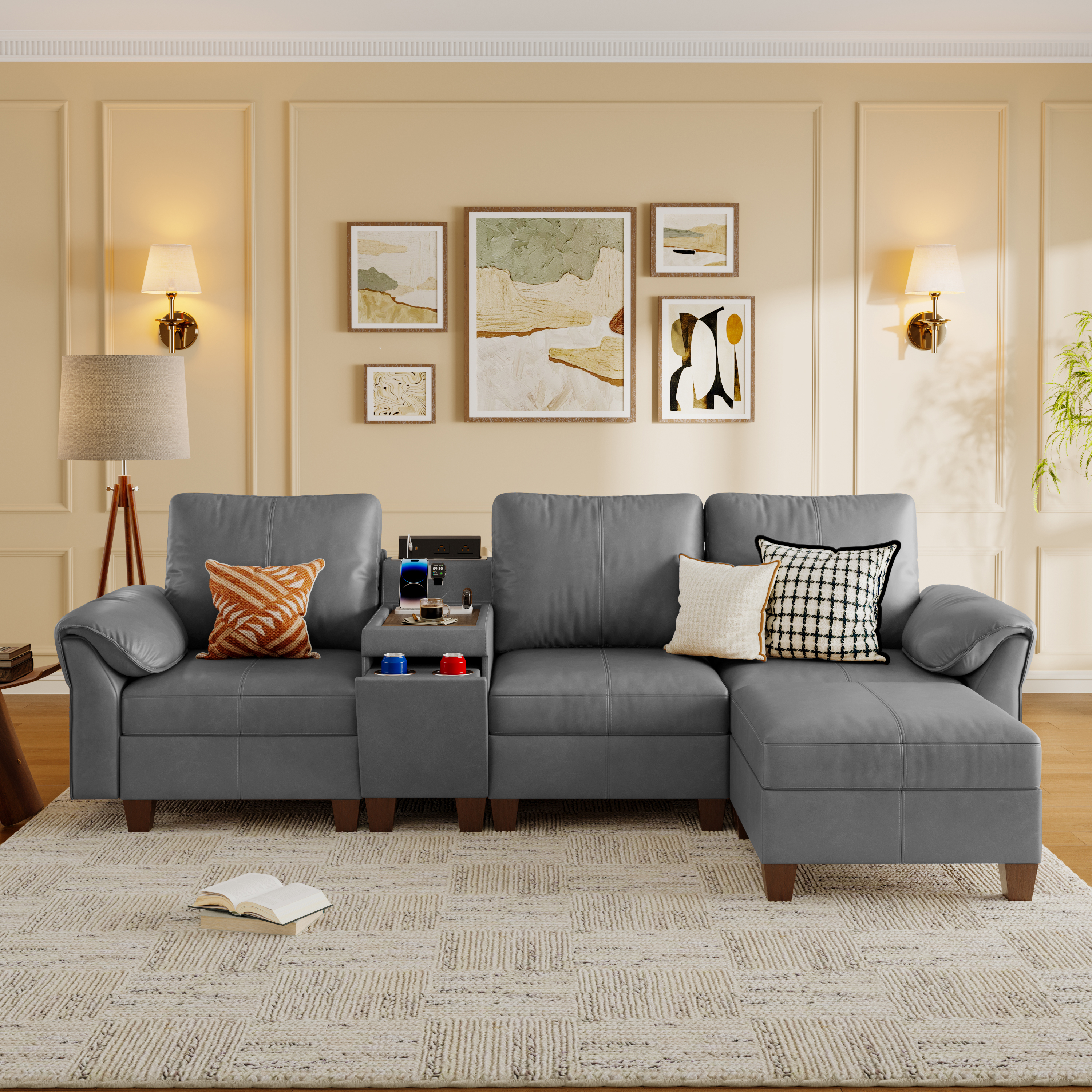 Nest Modular 4 Seats Sofa | with Chaise Longue | SITJOY