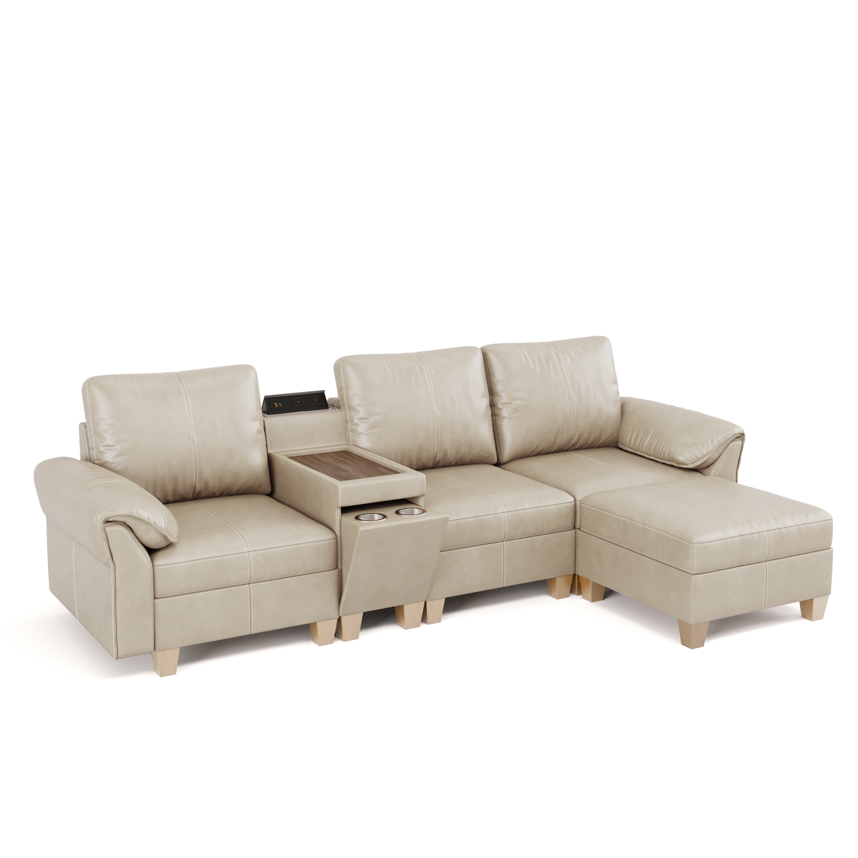 Nest Modular 4 Seats Sofa | with Chaise Longue | SITJOY