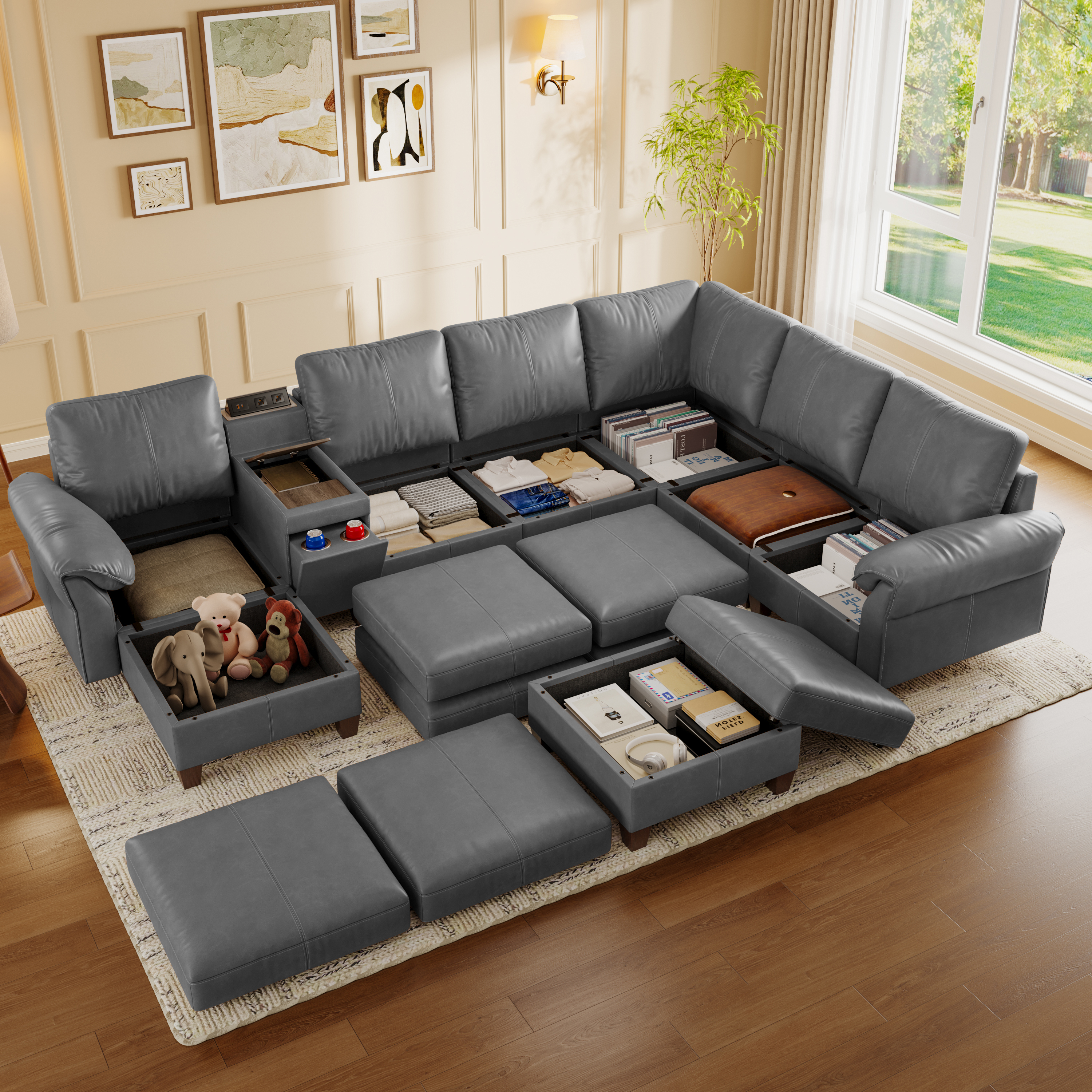Nest Modular 8 SeatsSofa| SITJOY