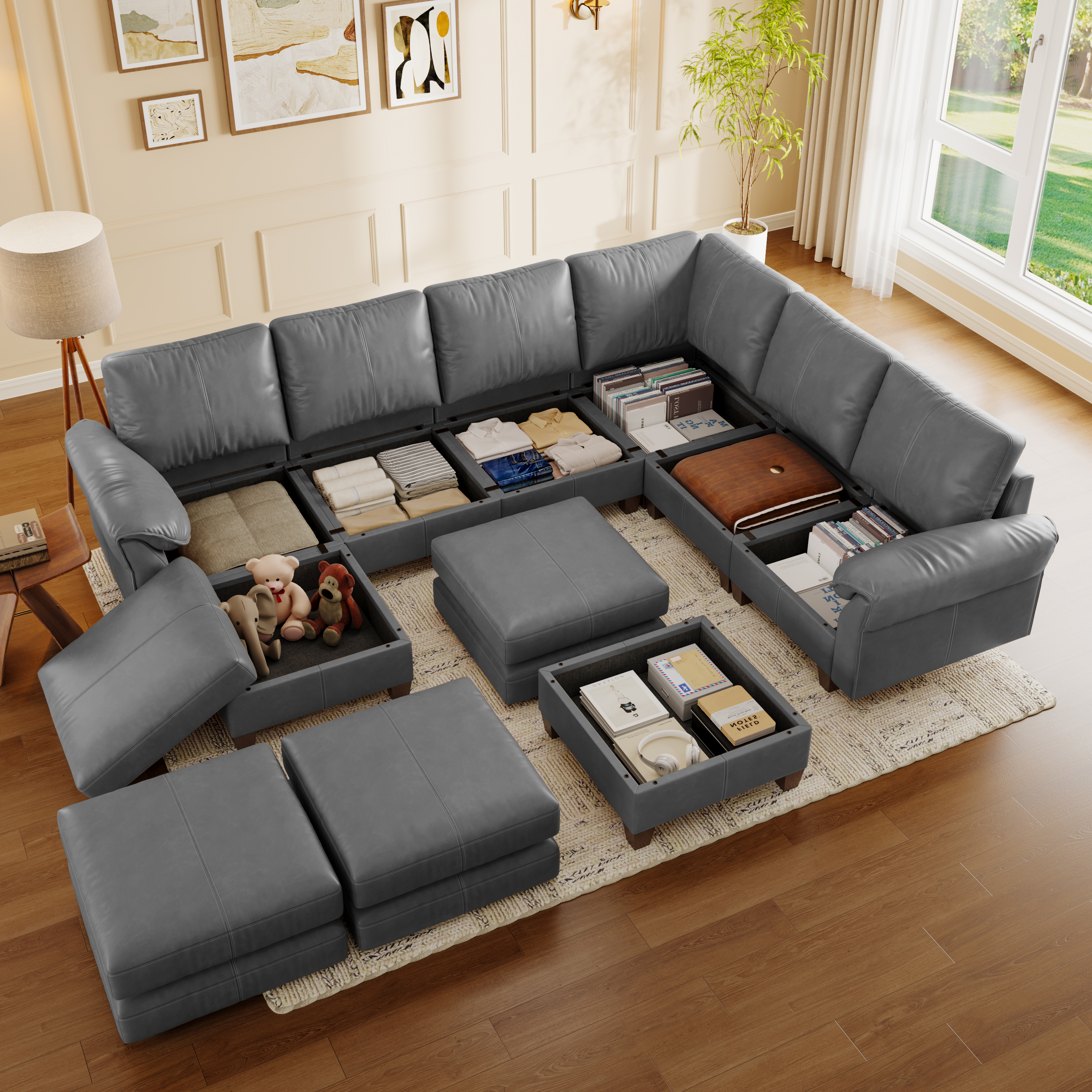 Nest Modular 8 SeatsSofa| SITJOY