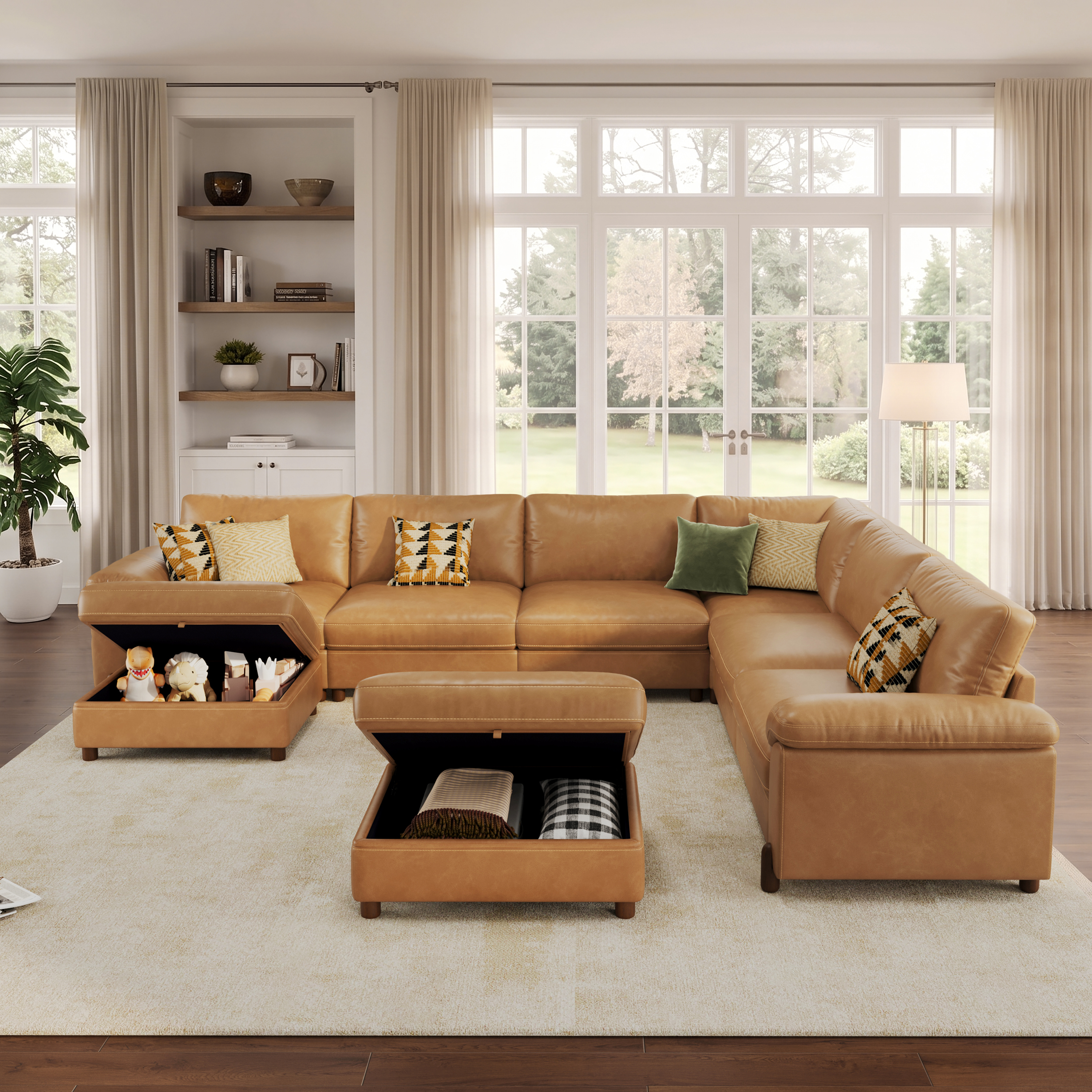 Vista 8-Seat Oversized Modular Sofa with Chaise Lounge