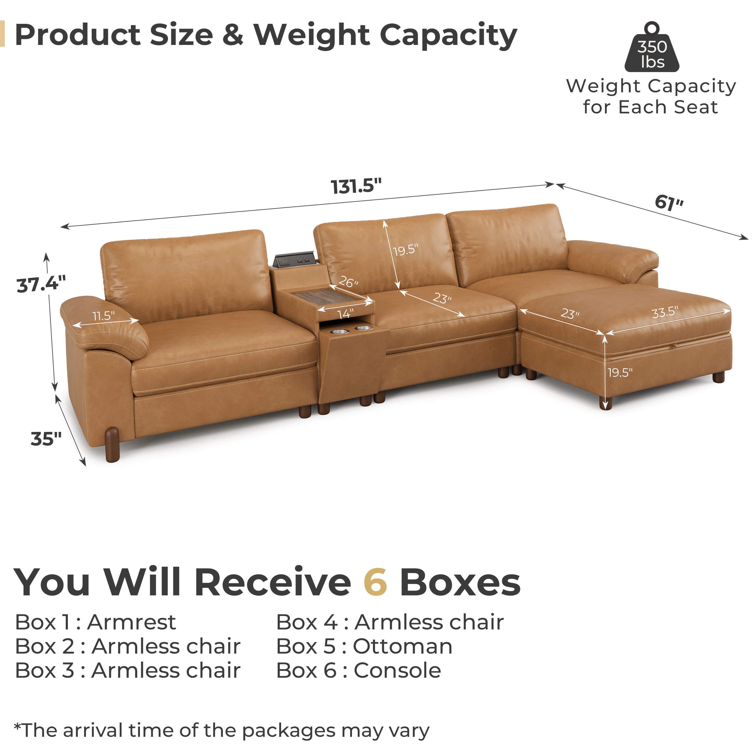 Vista 4-Seat Compact L Shaped | With Chaise Lounge | SITJOY