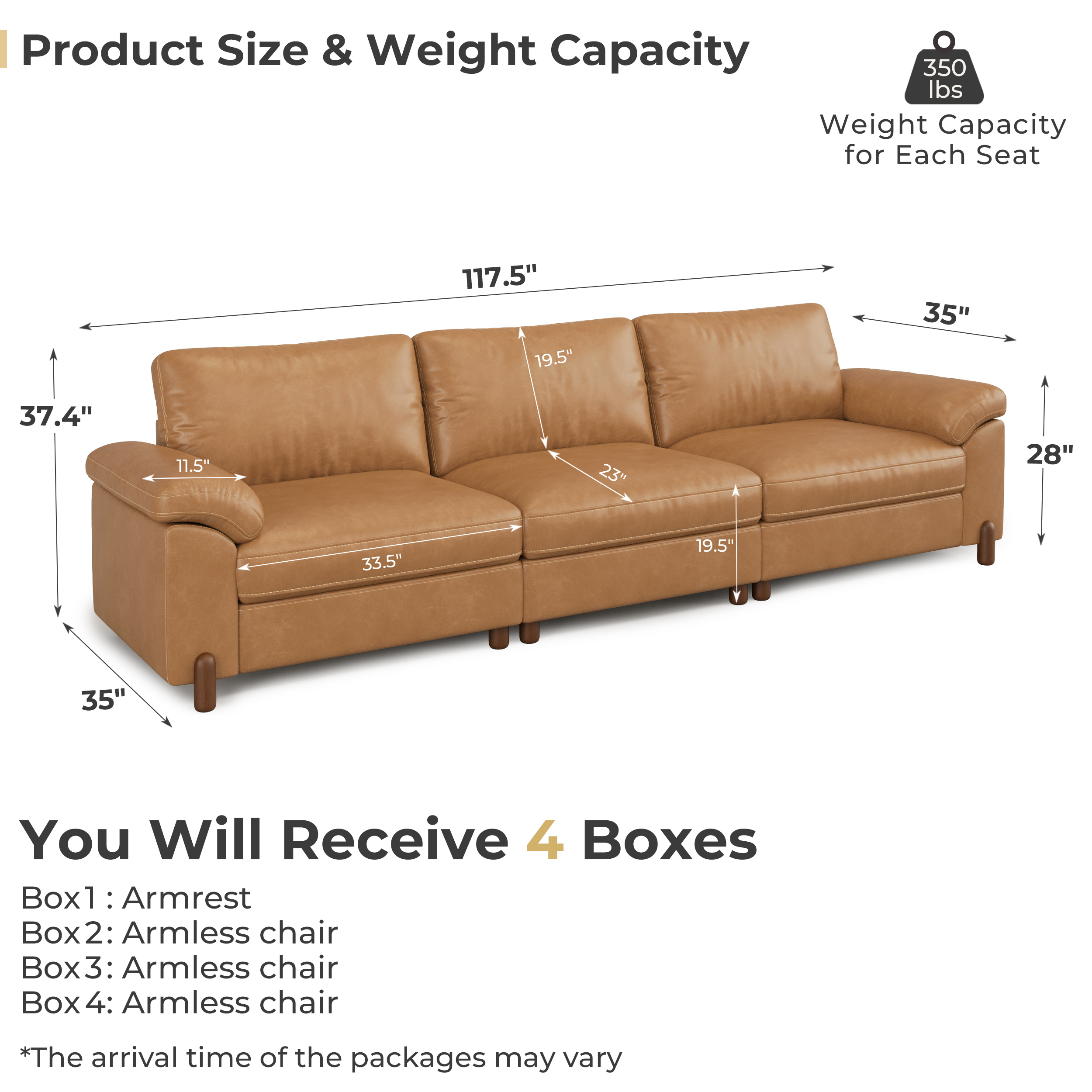 Vista 3-Seat Genuine Leather Sofa | Living Room | SITJOY