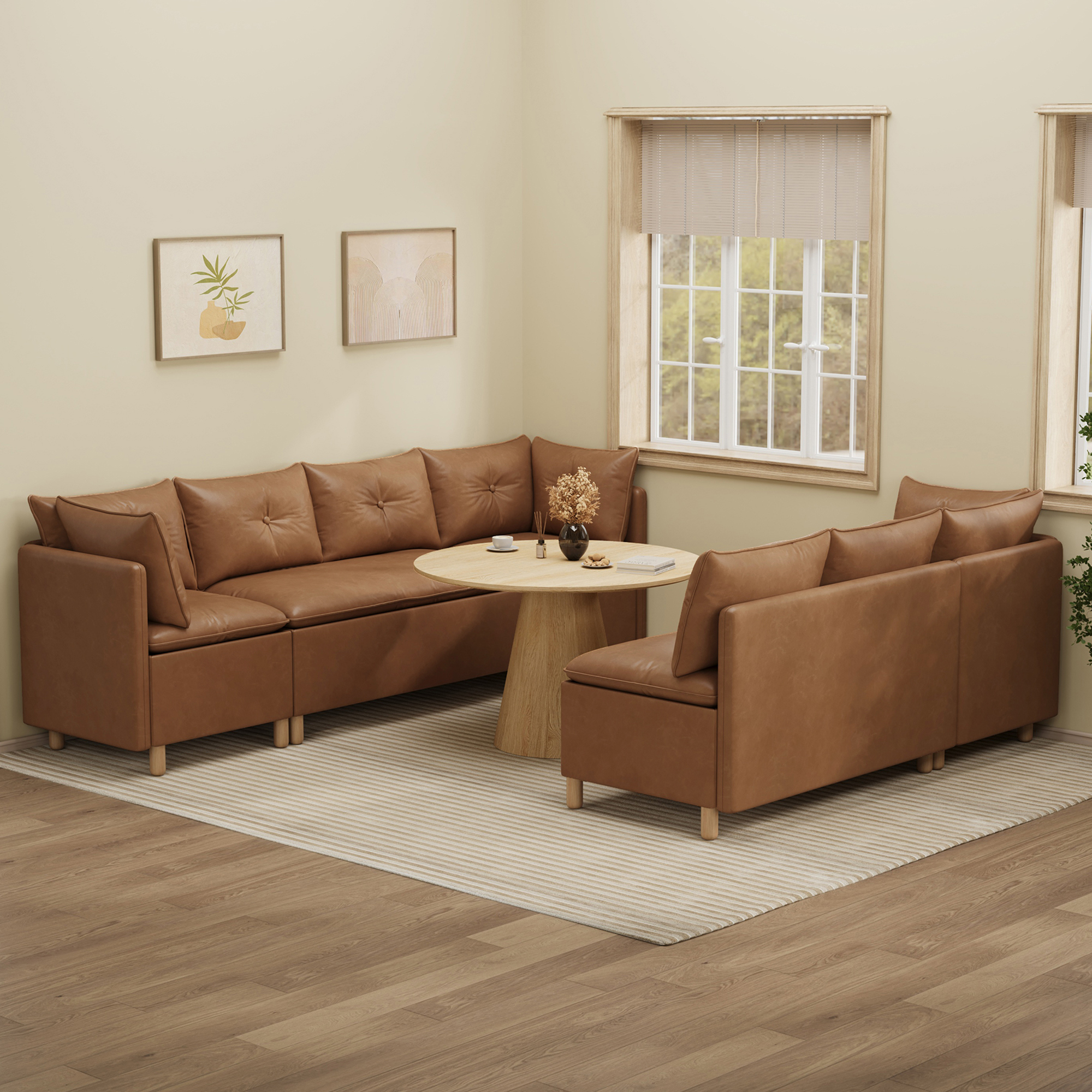 7-Seat Lounge Space with Hidden Storage