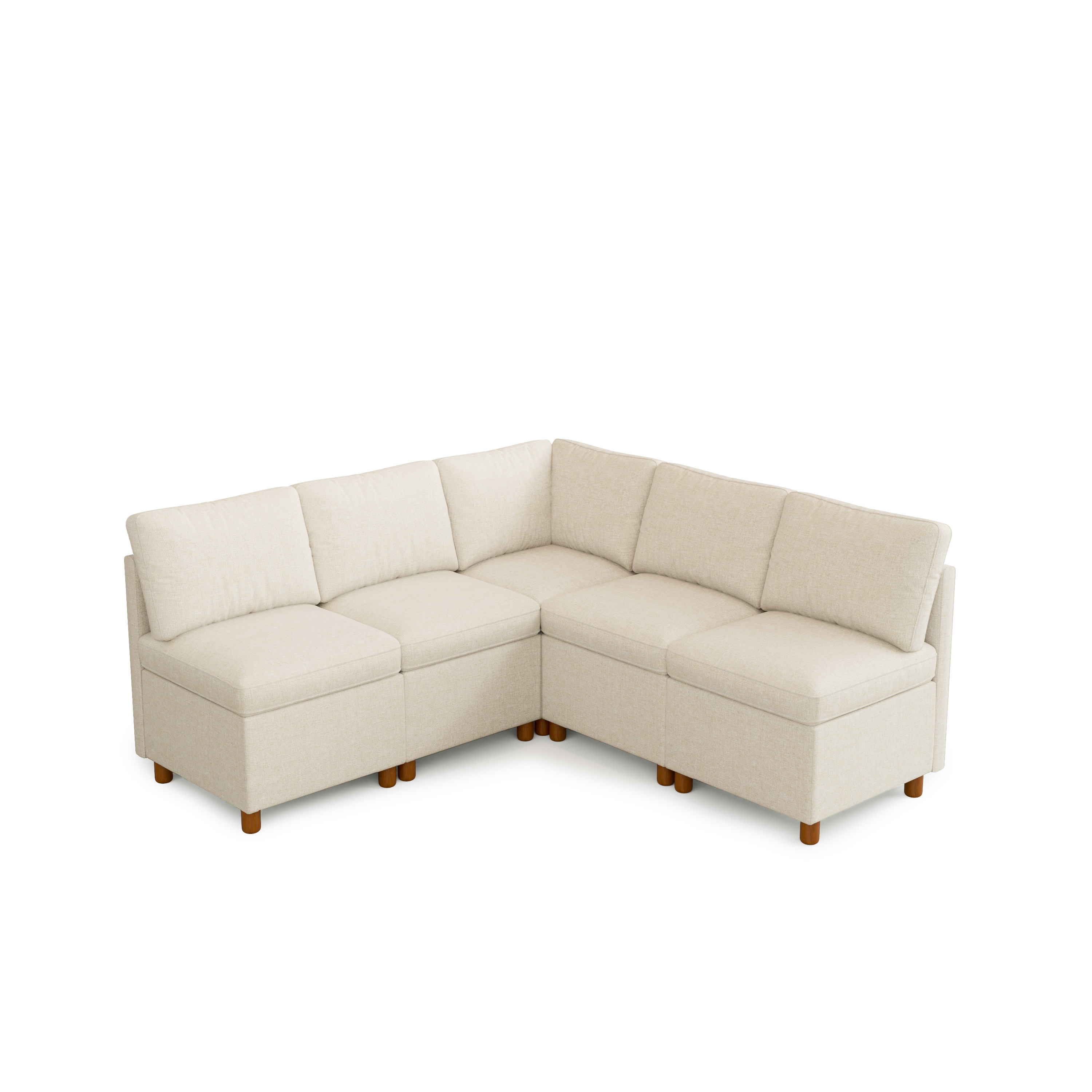 Aura 5-Seat L-Shaped Breakfast Nook with Hidden Storage