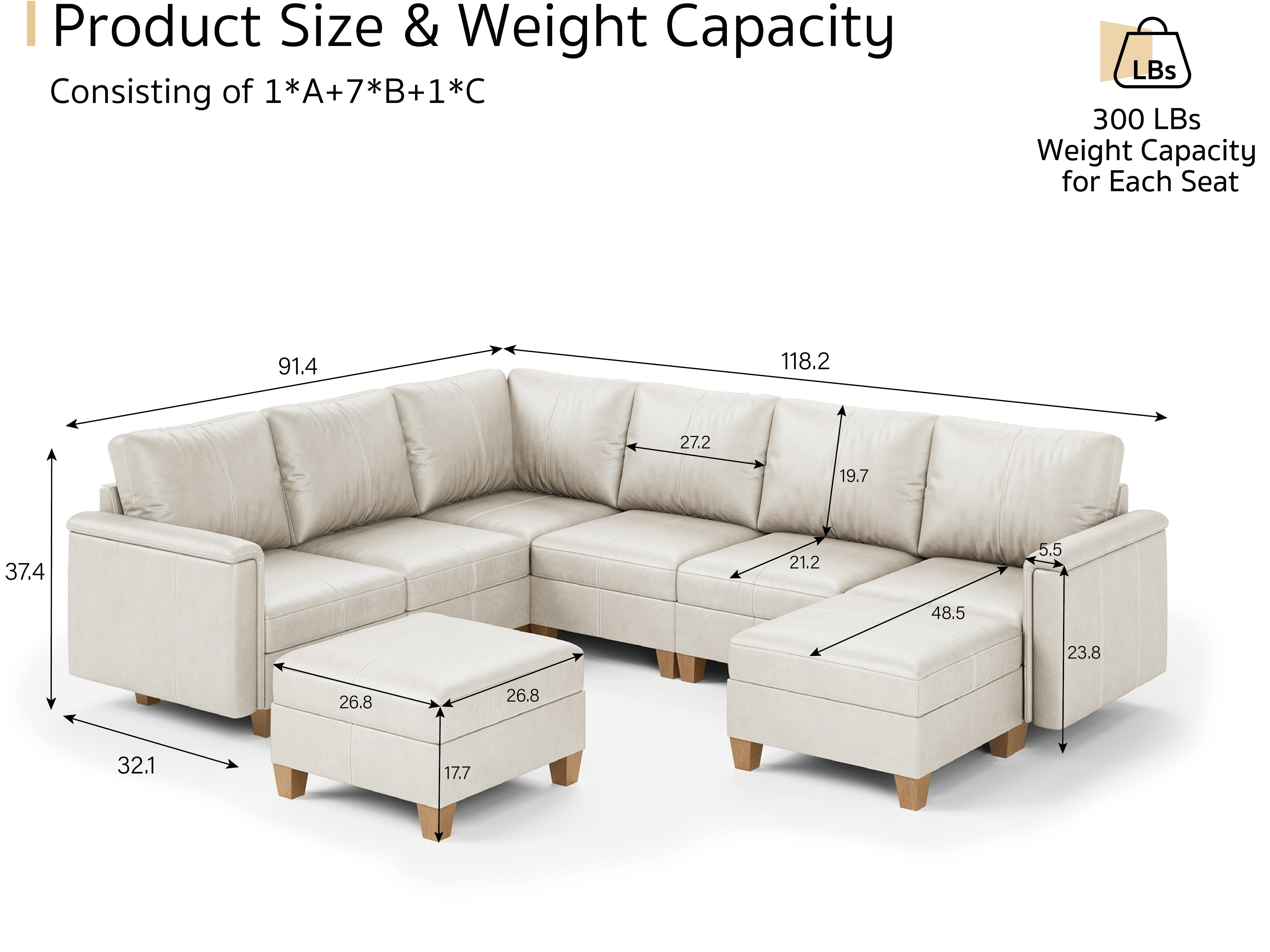 7 seat modular sectional sofa dimensions and configuration guide