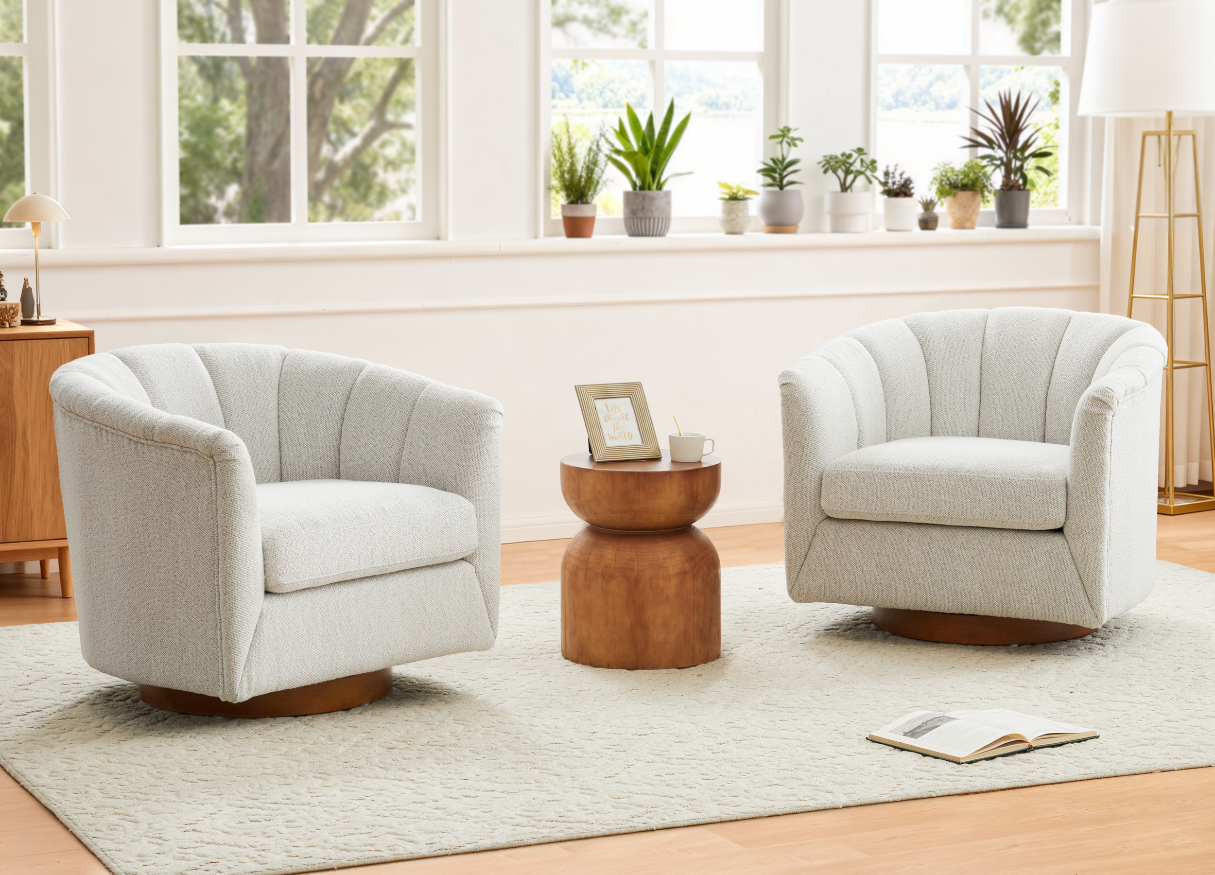 Wolen Modern Swivel Accent Chair