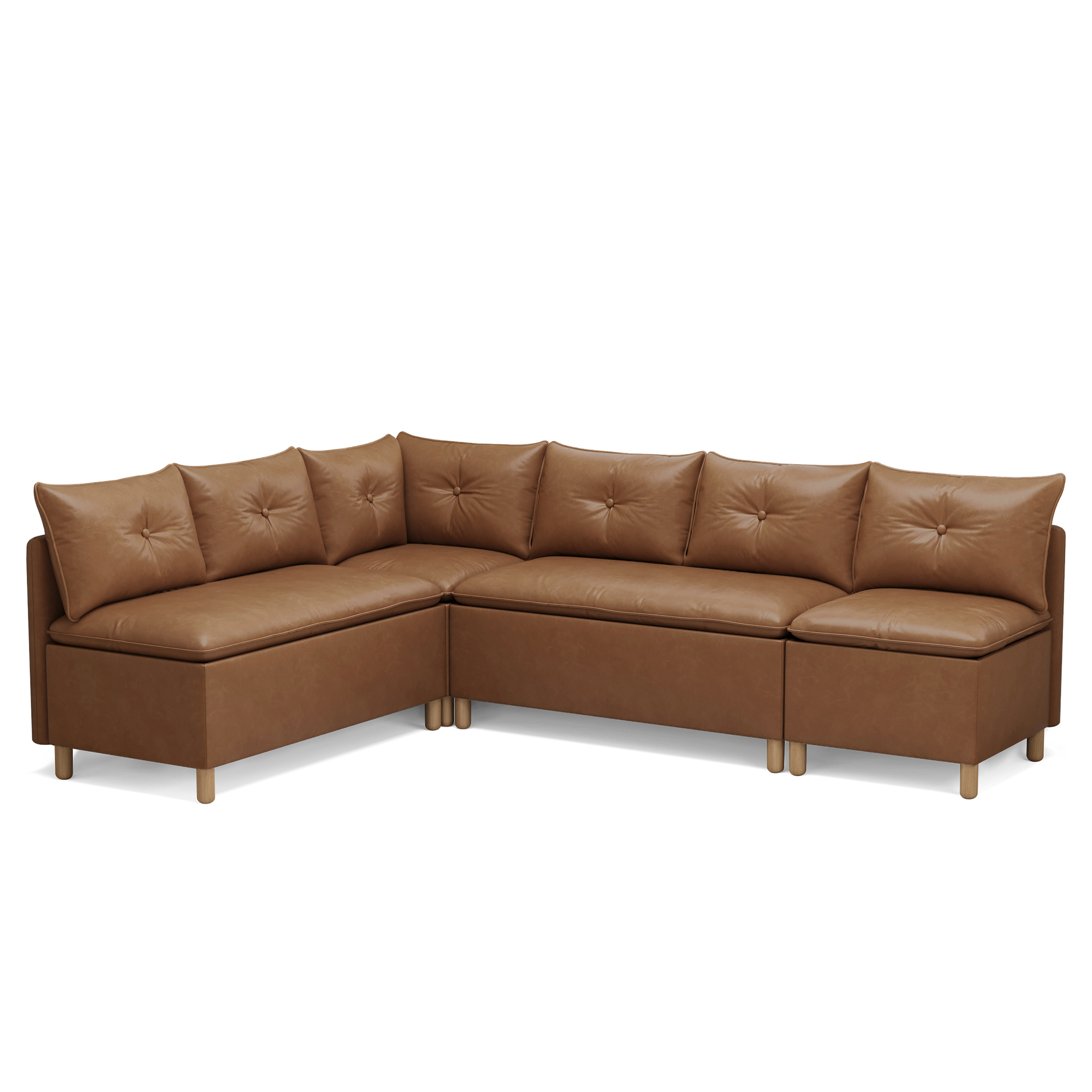 6-Seat L-shaped Corner Sectional Sofa