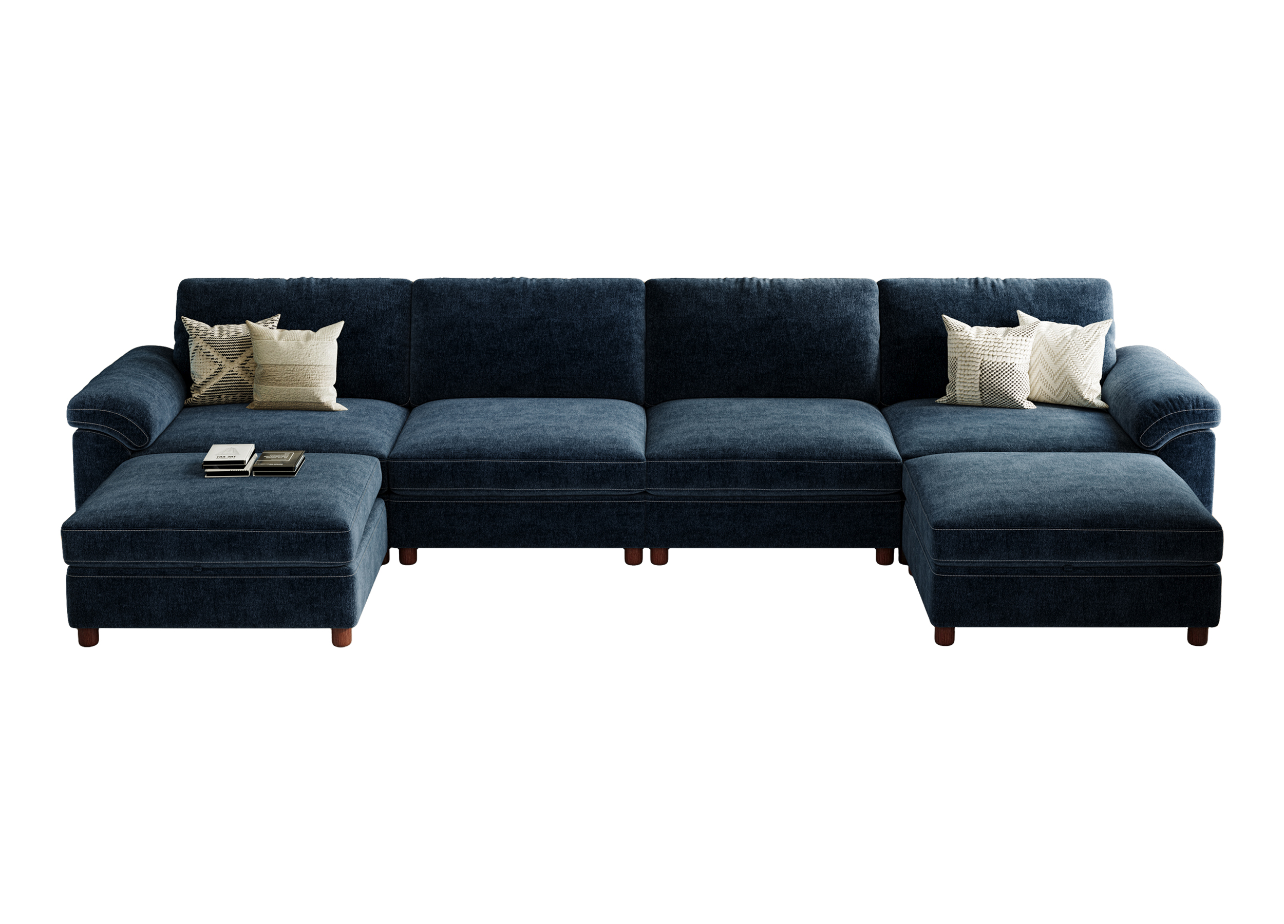 Vista 6-Seat U-Shaped Sectional with Hidden Storage