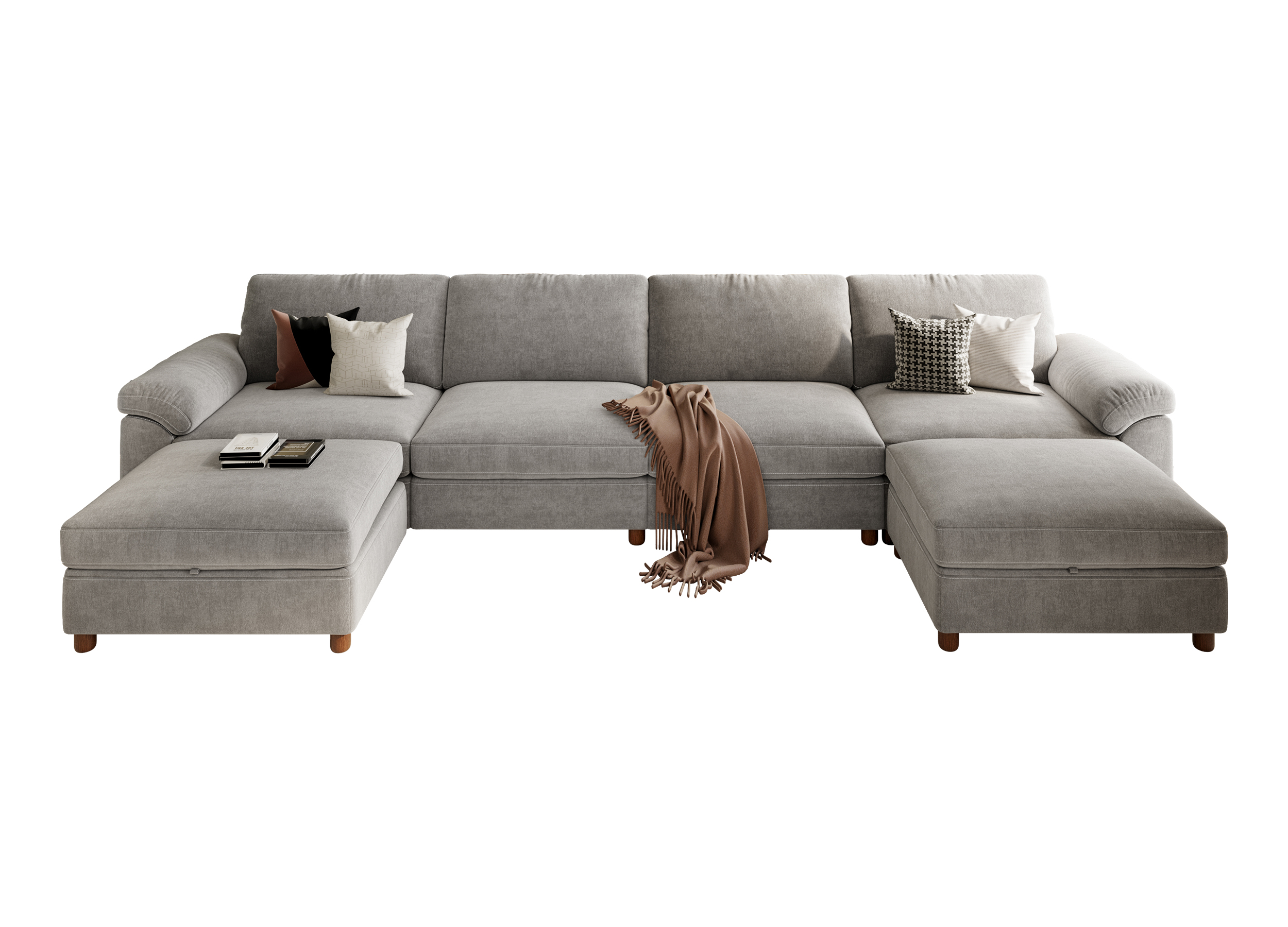 Vista 6-Seat U-Shaped Sectional with Hidden Storage