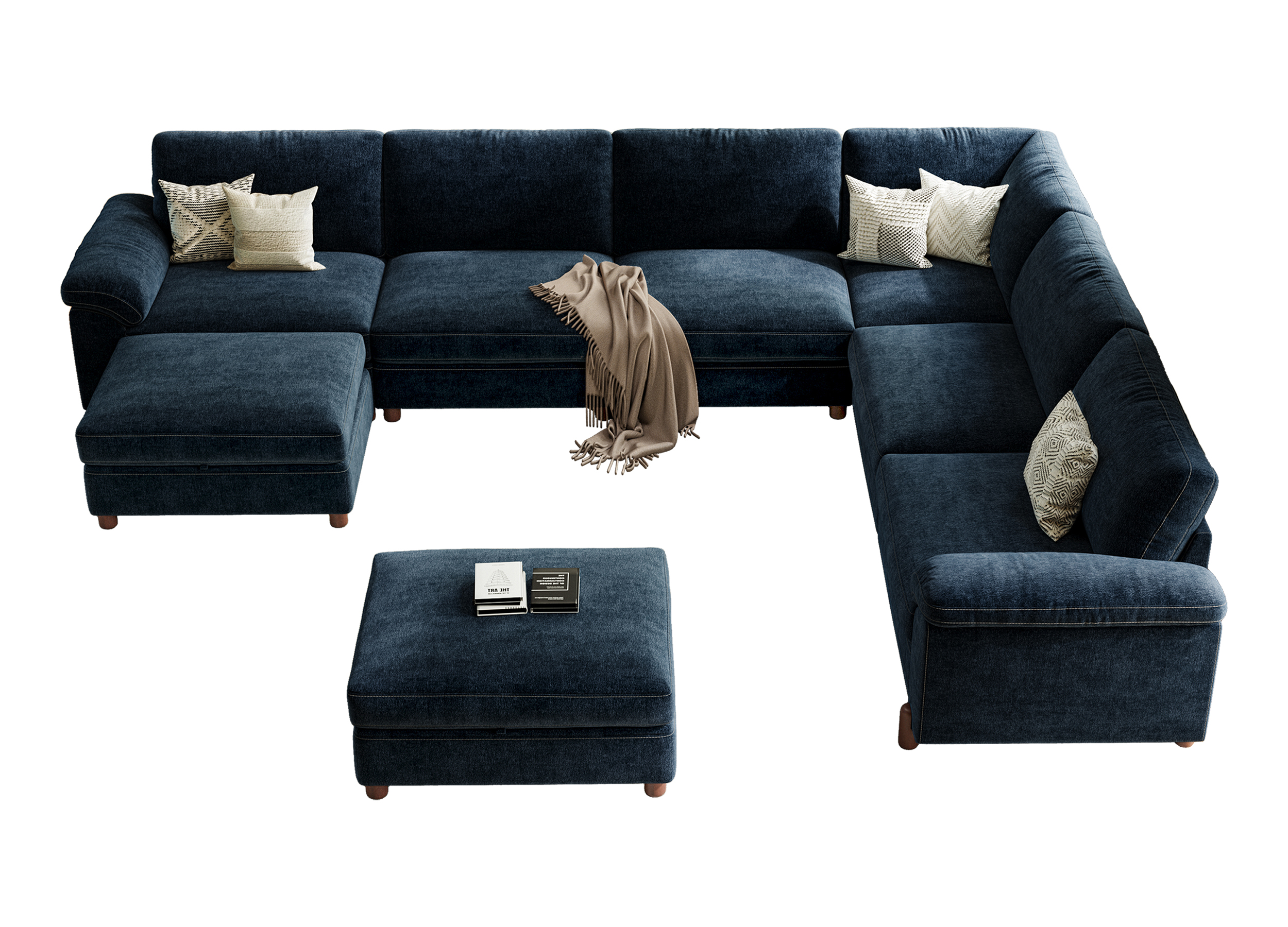 Vista 8-Seat Oversized Modular Sofa with Chaise Lounge