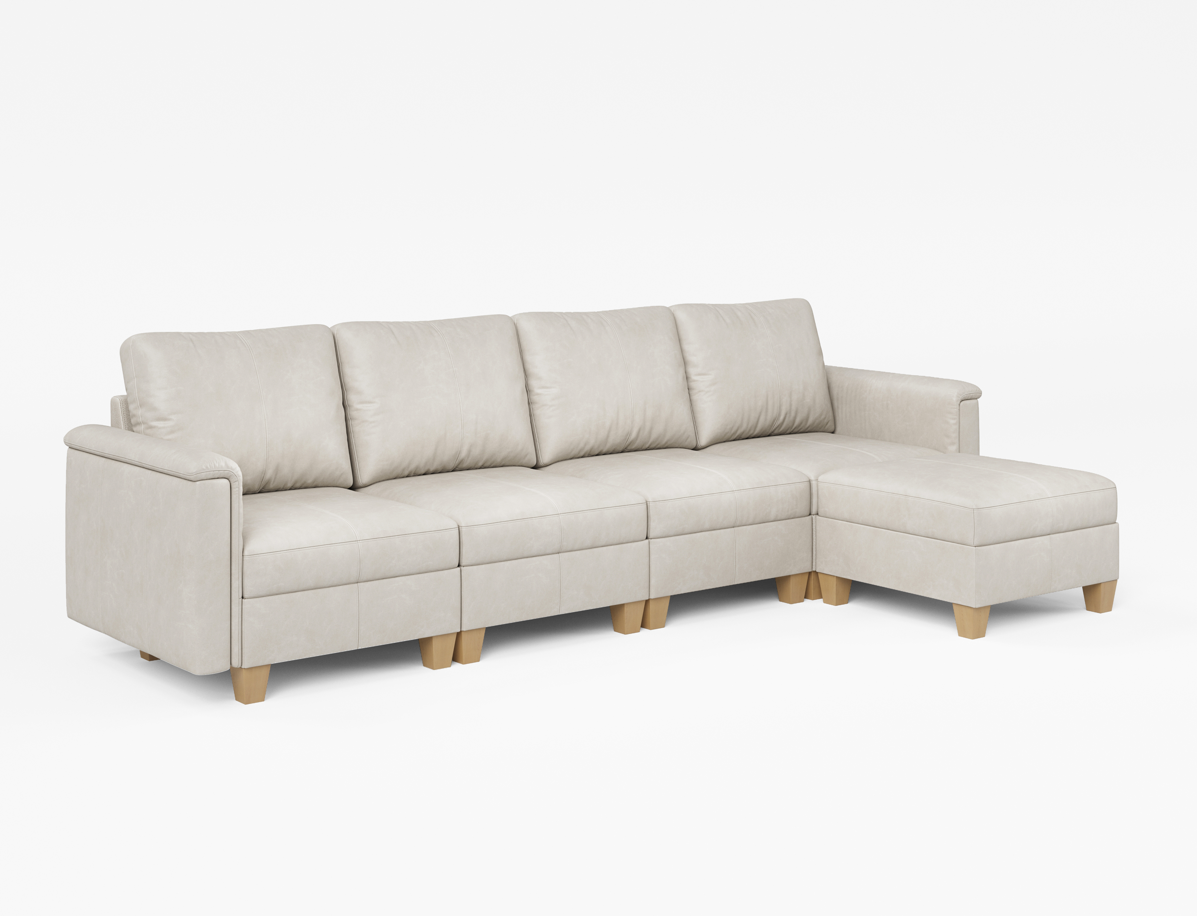 Modular SectionaL Sofa 4 Seats with 1 Ottomans