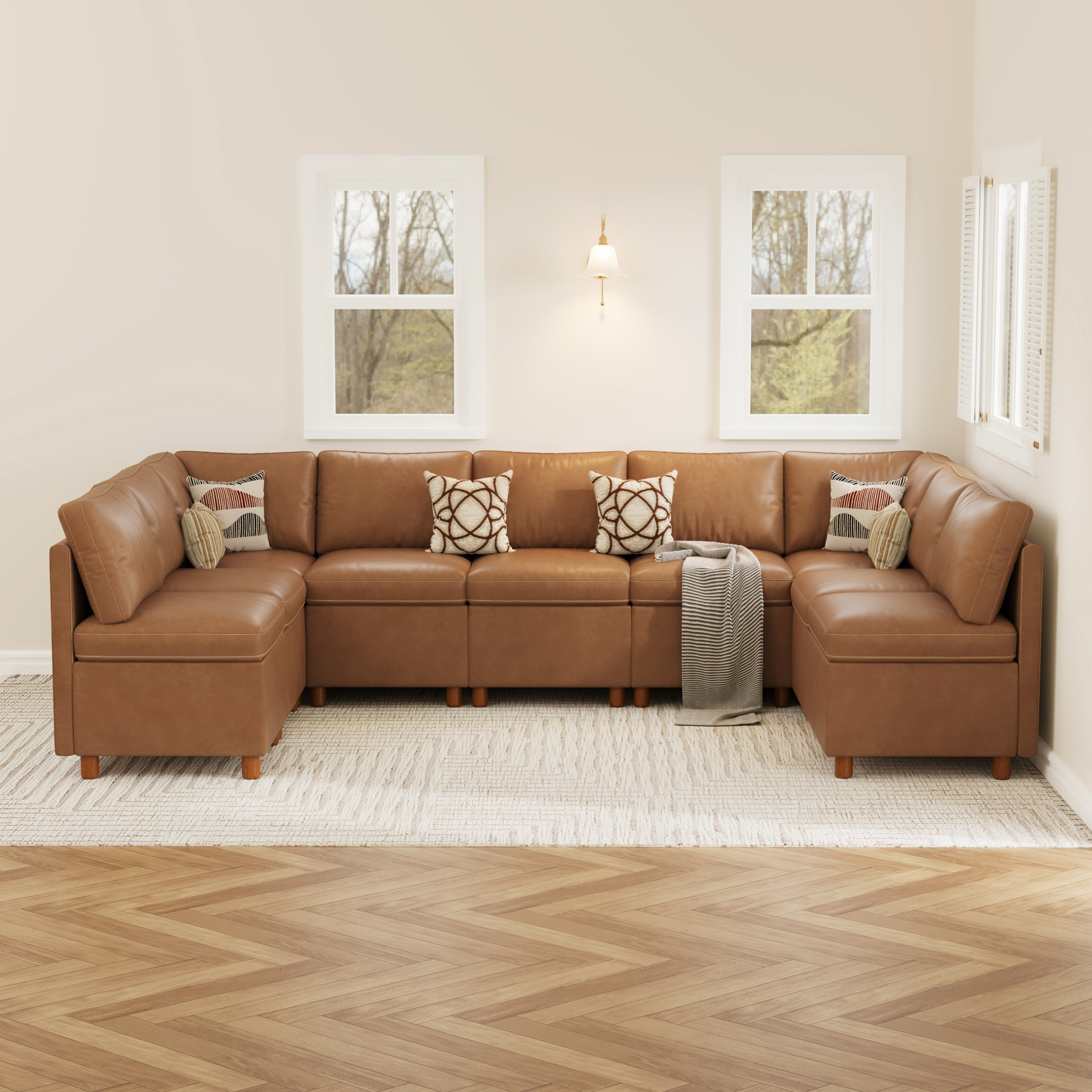 Aura 9-Seat U Shaped Nook with Hidden Storage | SITJOY