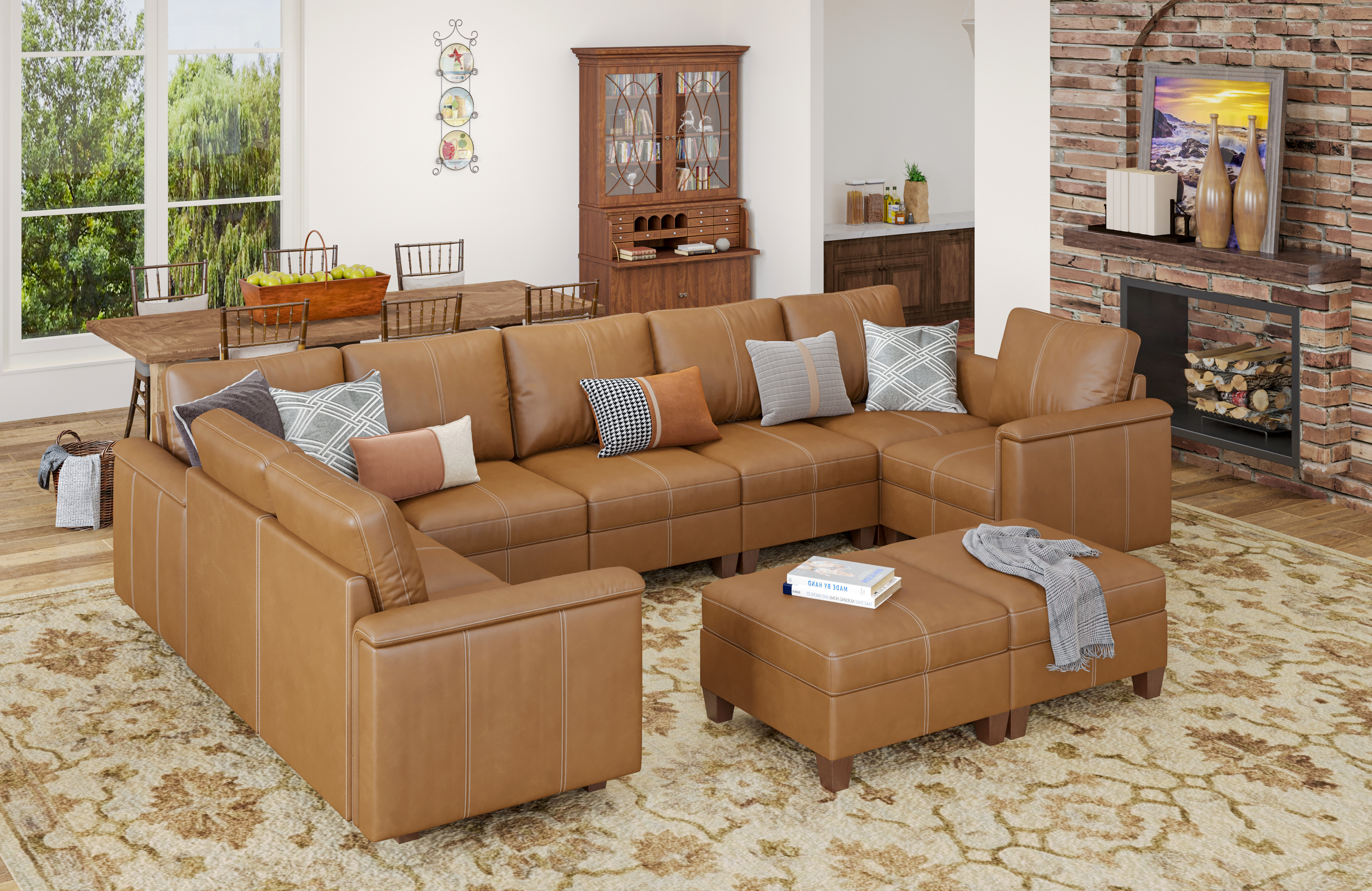 MS-01 Modular SectionaL Sofa 8 Seats With 2 Ottomans
