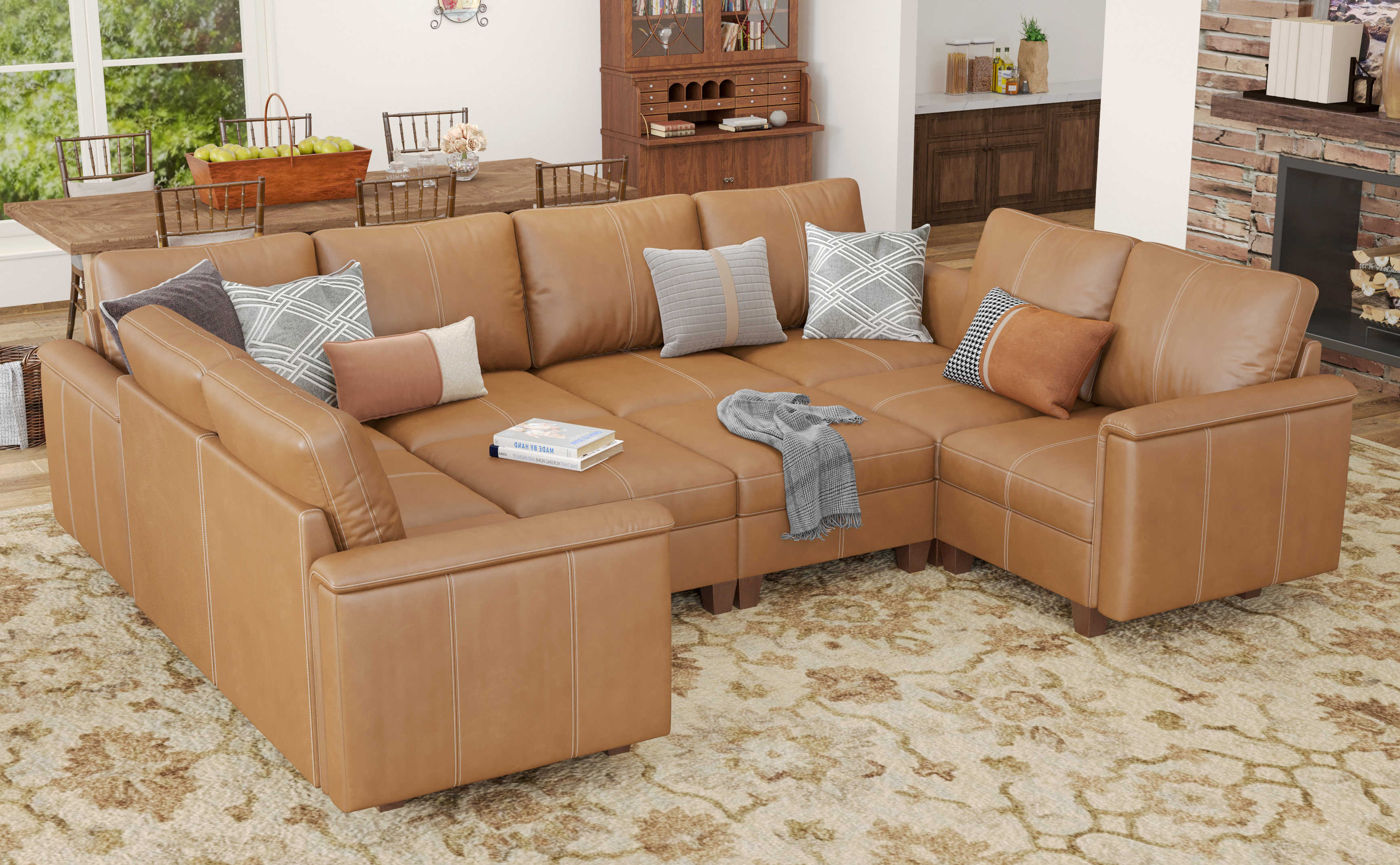 MS-01 Modular SectionaL Sofa 8 Seats With 2 Ottomans