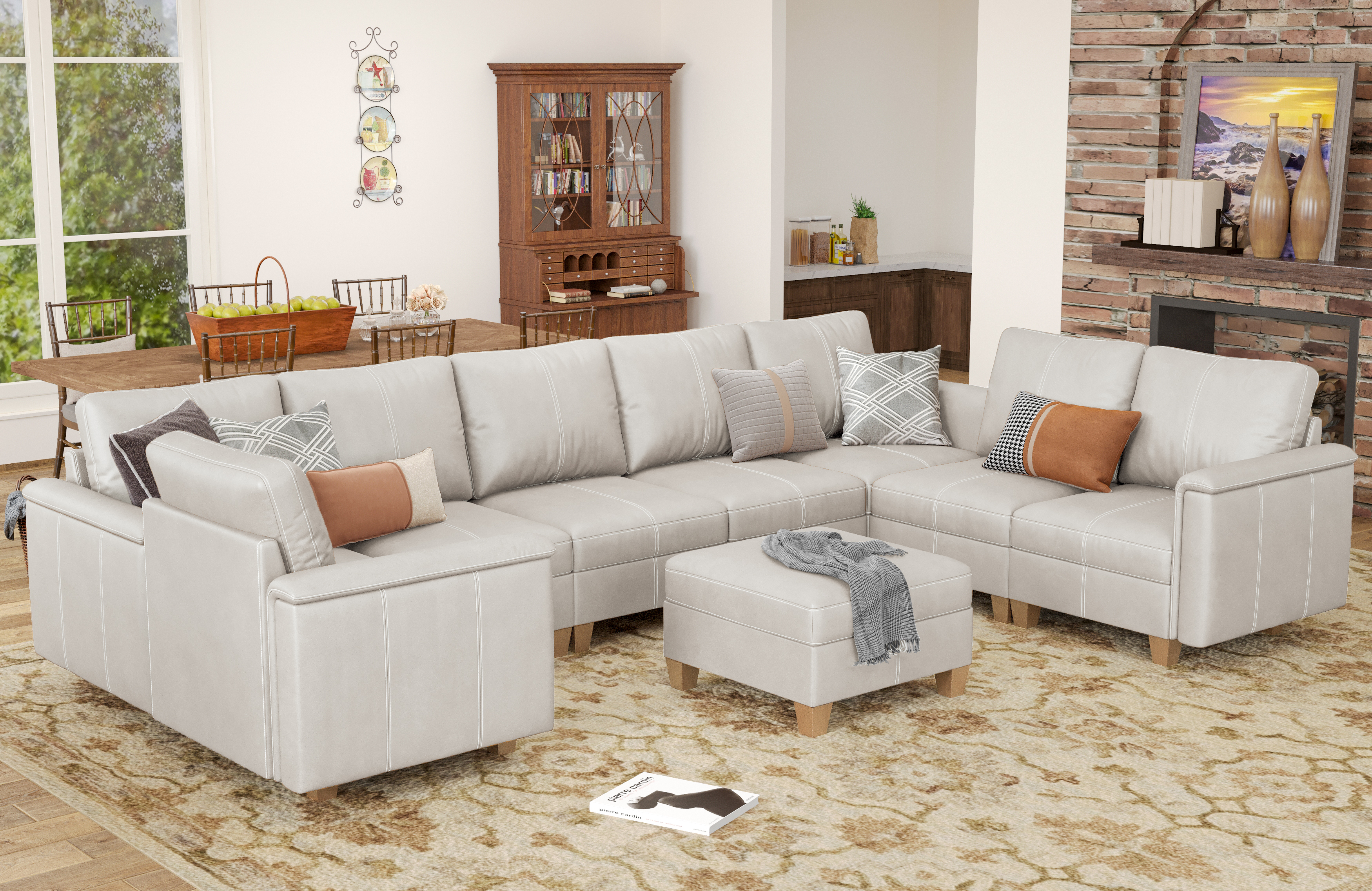 MS-01 Modular SectionaL Sofa 8 Seats With 1 Ottoman