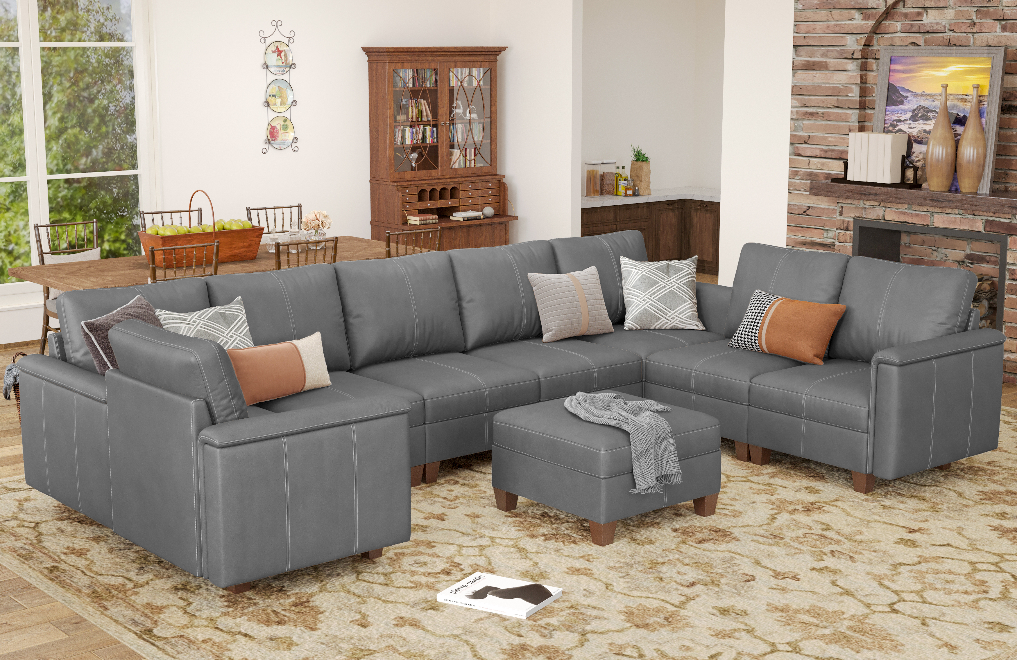 MS-01 Modular SectionaL Sofa 8 Seats With 1 Ottoman