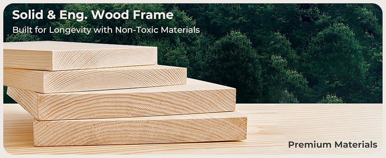 Solid Engineered Wood Frame Sturdy Strong Support