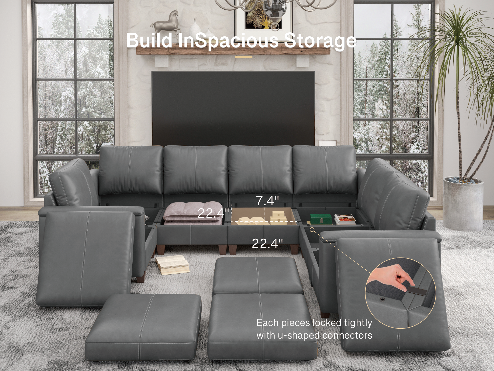 MS-01 Modular SectionaL Sofa 7 Seats