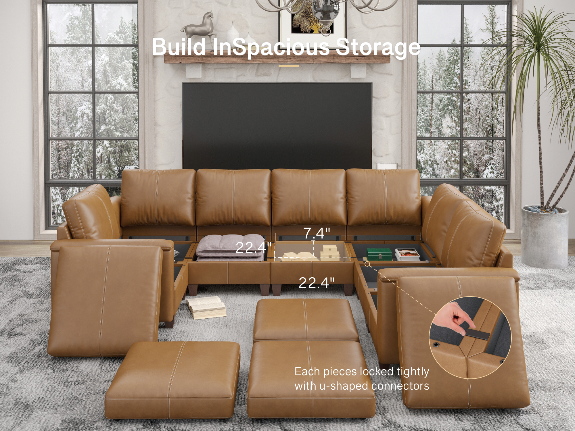 MS-01 Modular SectionaL Sofa 7 Seats