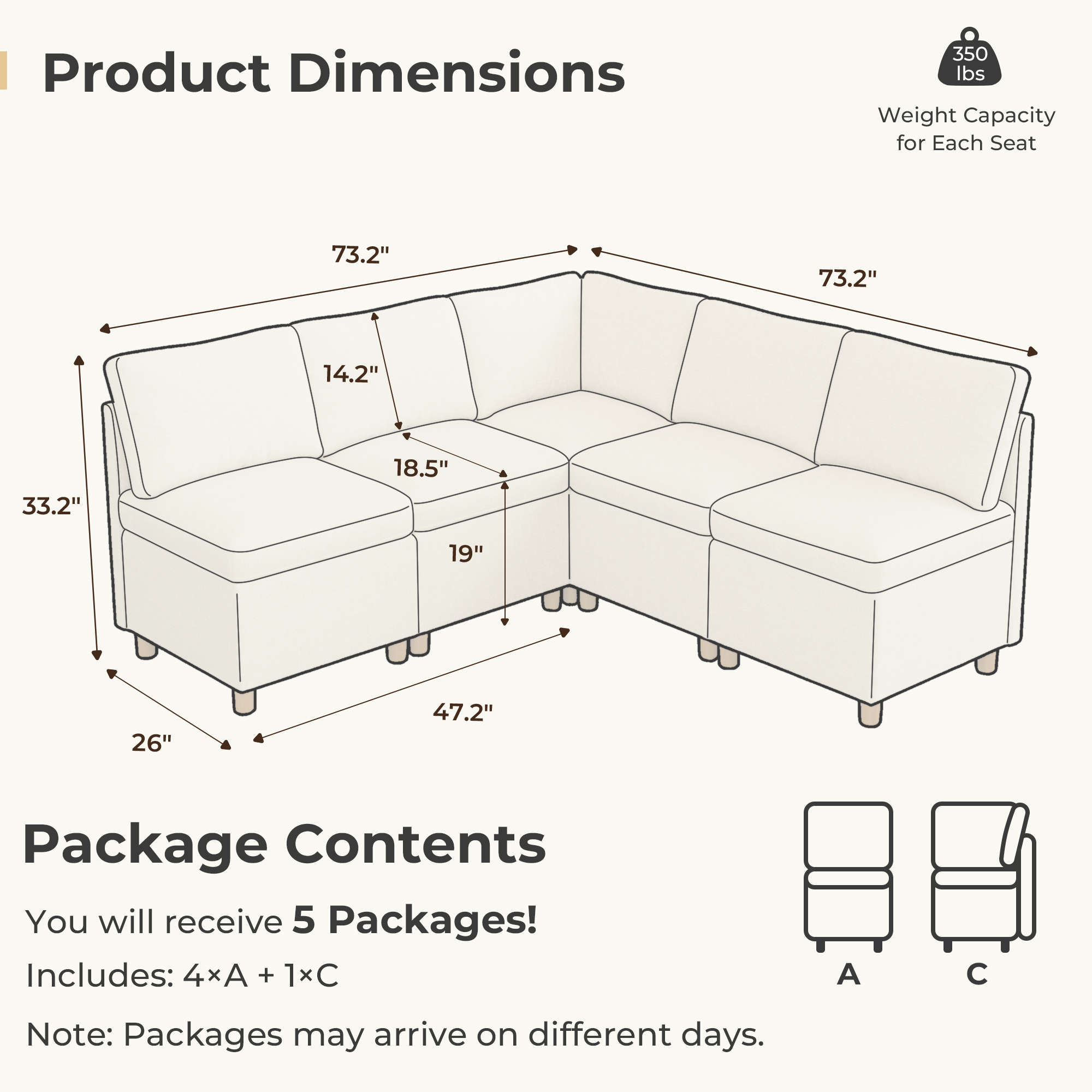Aura 5-Seat L Shaped Booth with Hidden Storage | SITJOY