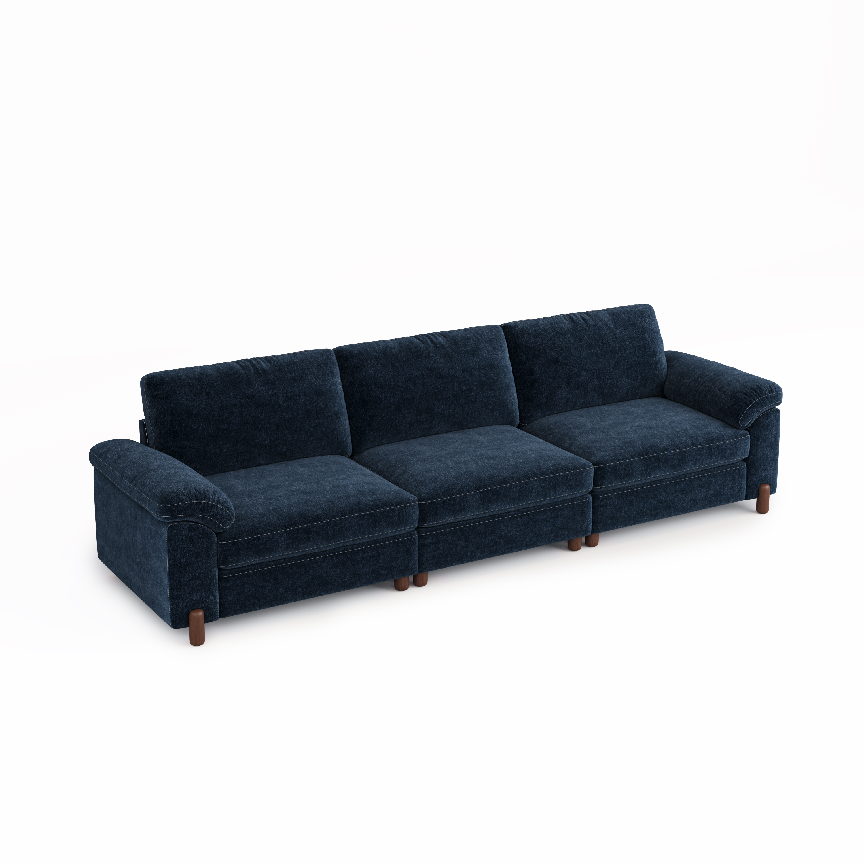 Vista 3-Seat Bench-Style Modular Sofa