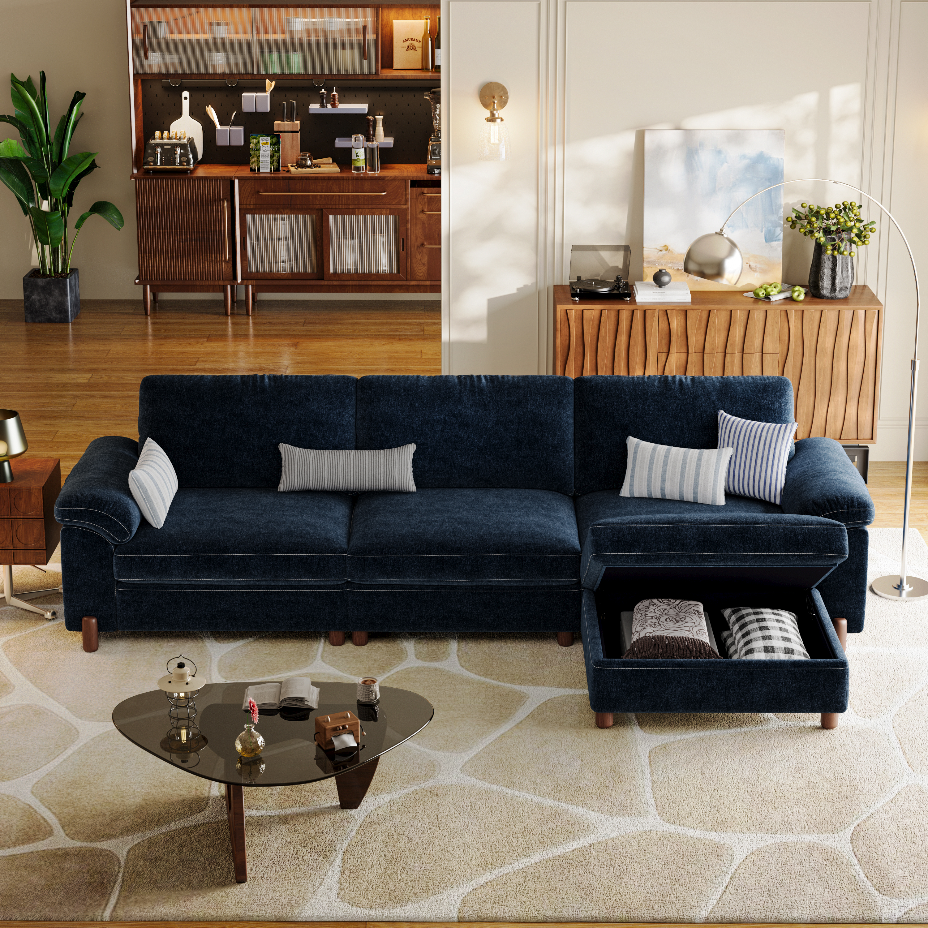 Vista 4-Seat Compact L-Shaped Sectional with Chaise