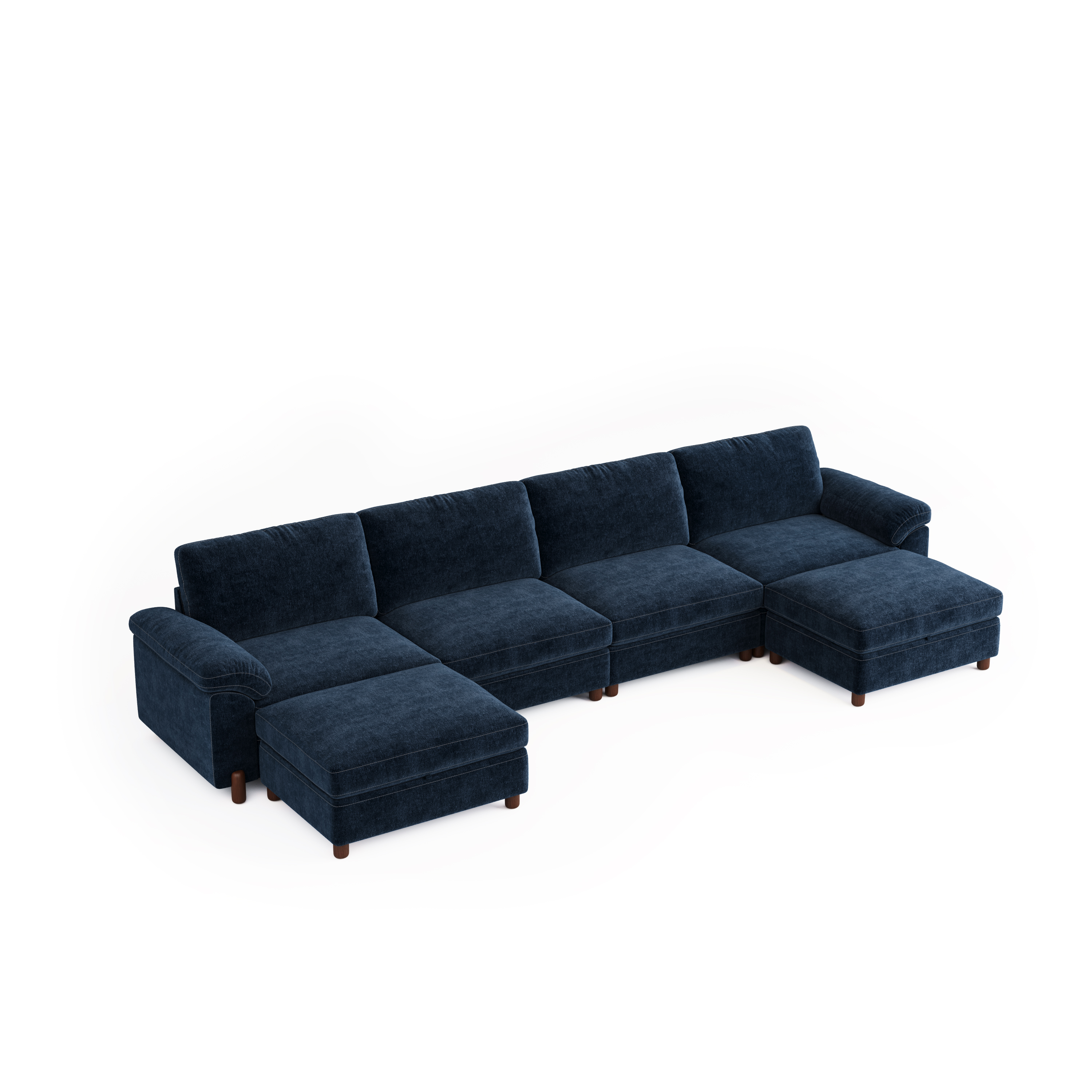Vista 6-Seat U-Shaped Sectional with Hidden Storage