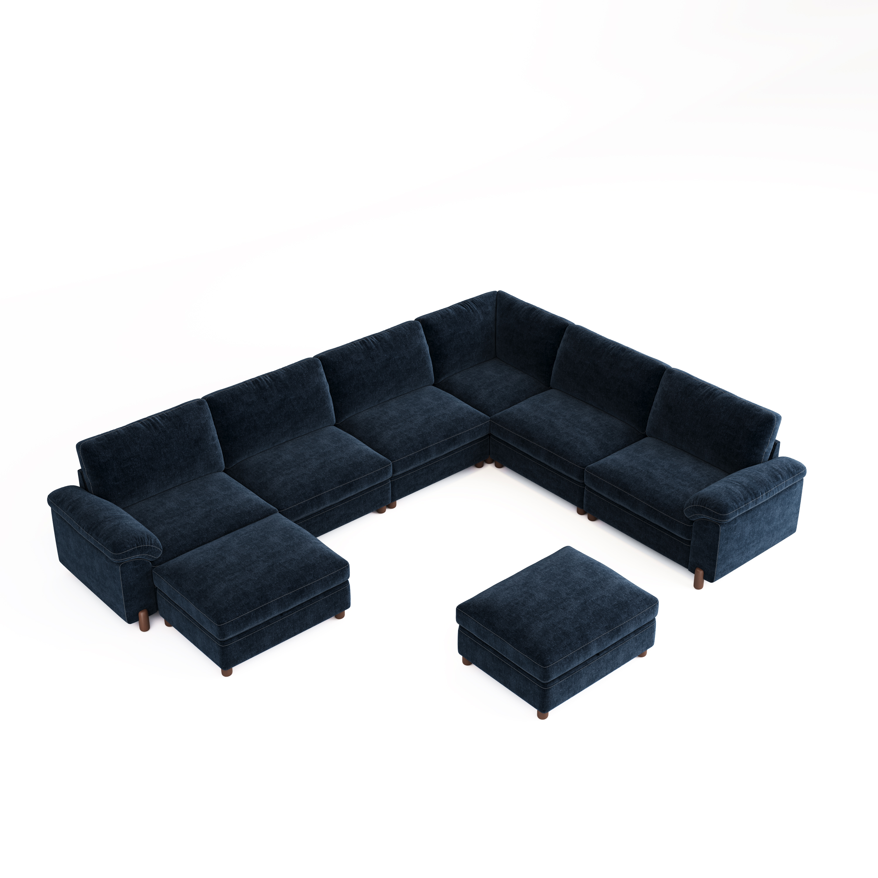 Vista 8-Seat Oversized Modular Sofa with Chaise Lounge