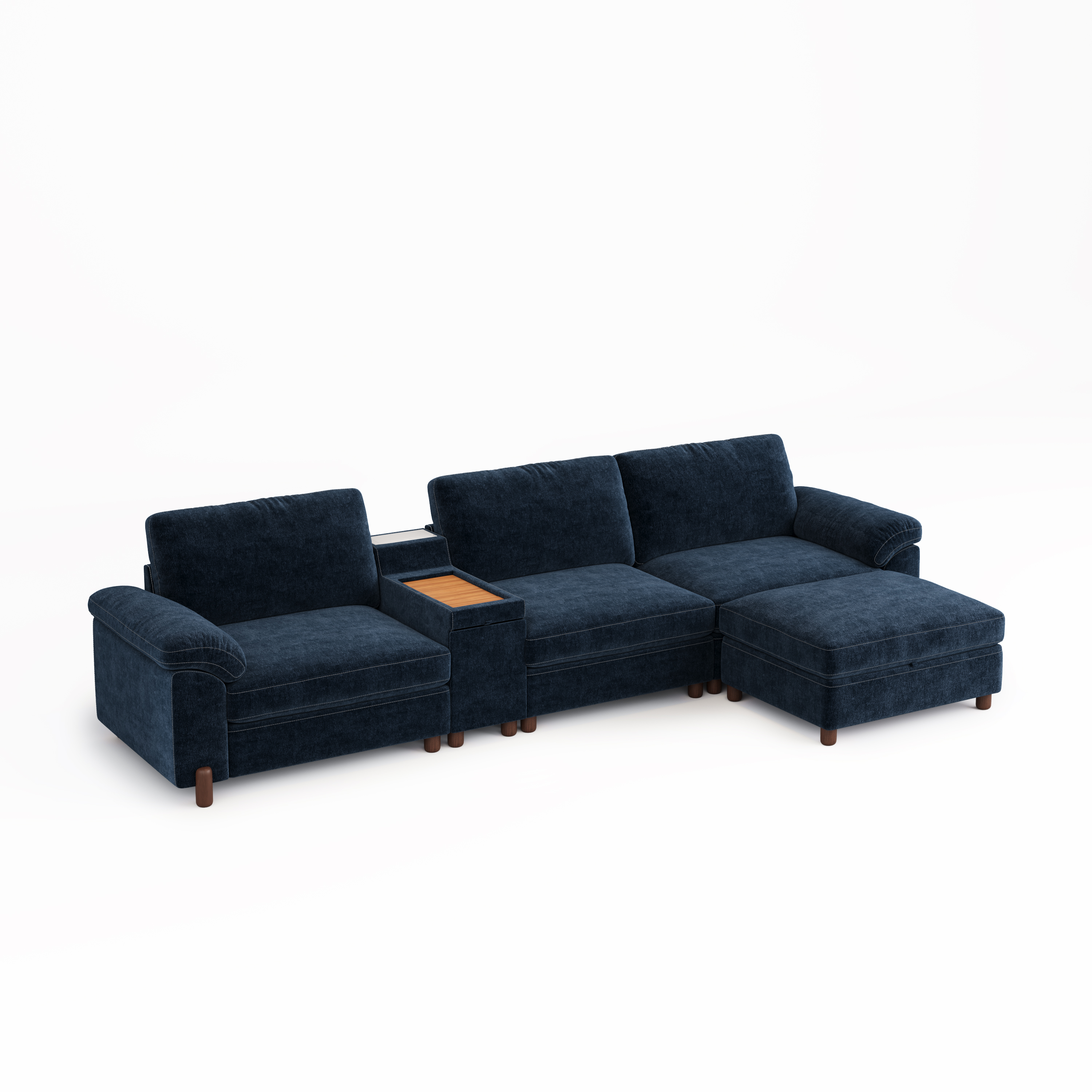Vista 4-Seat Compact L-Shaped Sectional with Chaise Lounge
