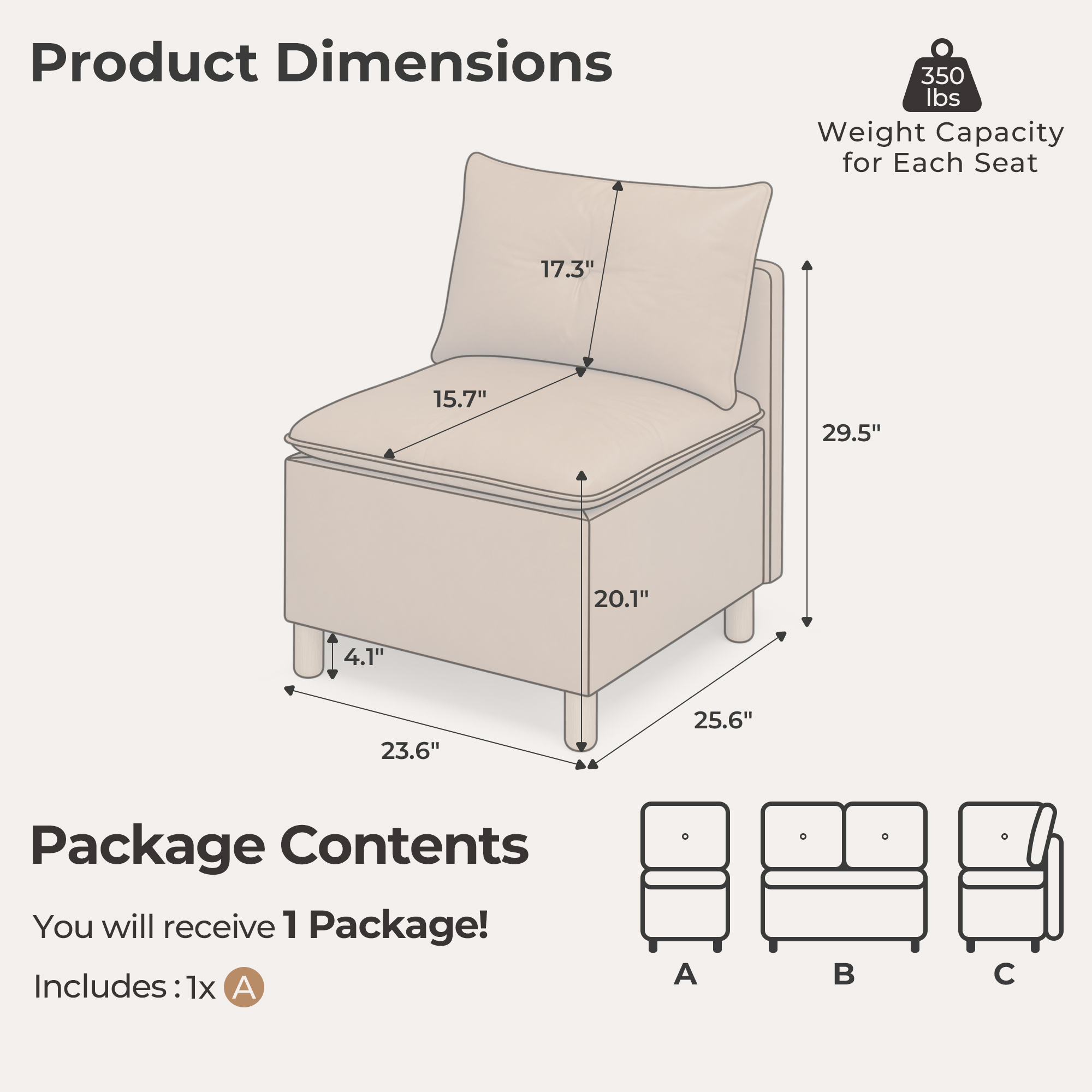 Single Seat & Corner Seat & Bench with Storage