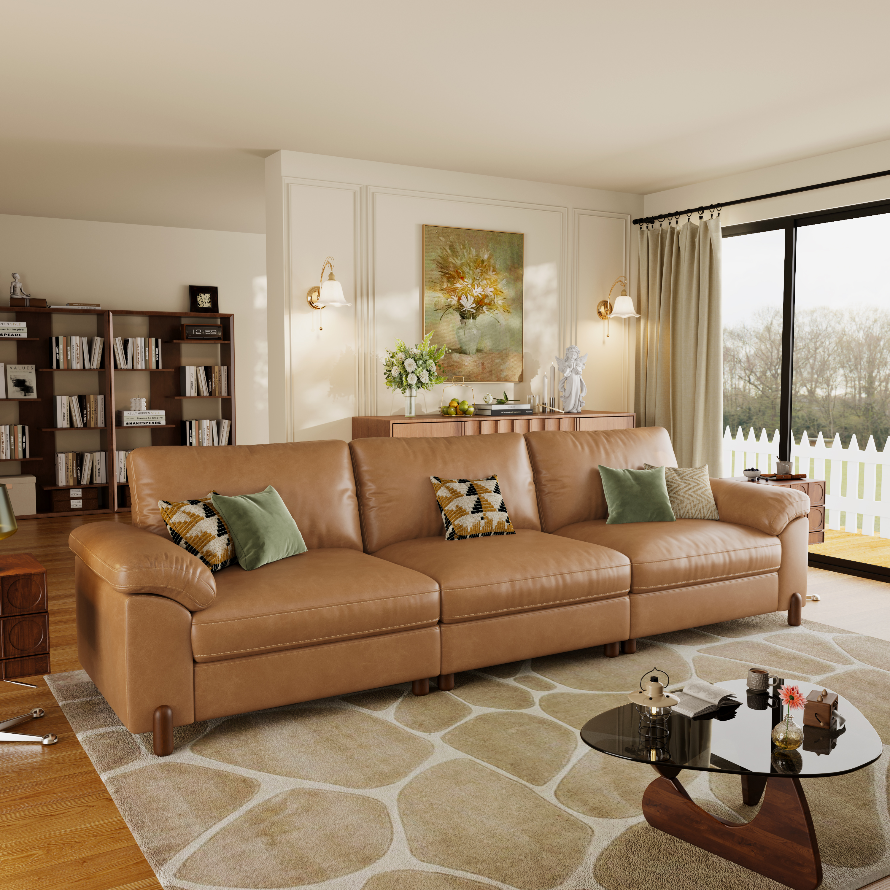 Vista 3-Seat Bench-Style Modular Sofa