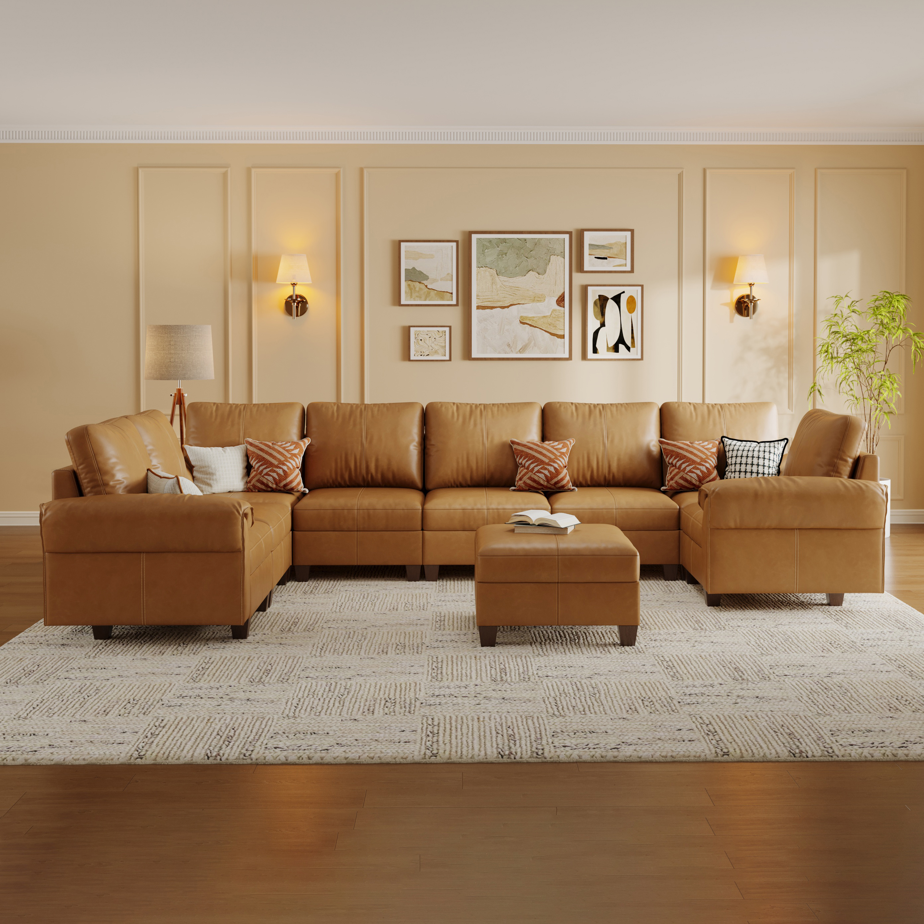 Nest Modular 9 Seats Sofa | Under-Seat Storage | SITJOY