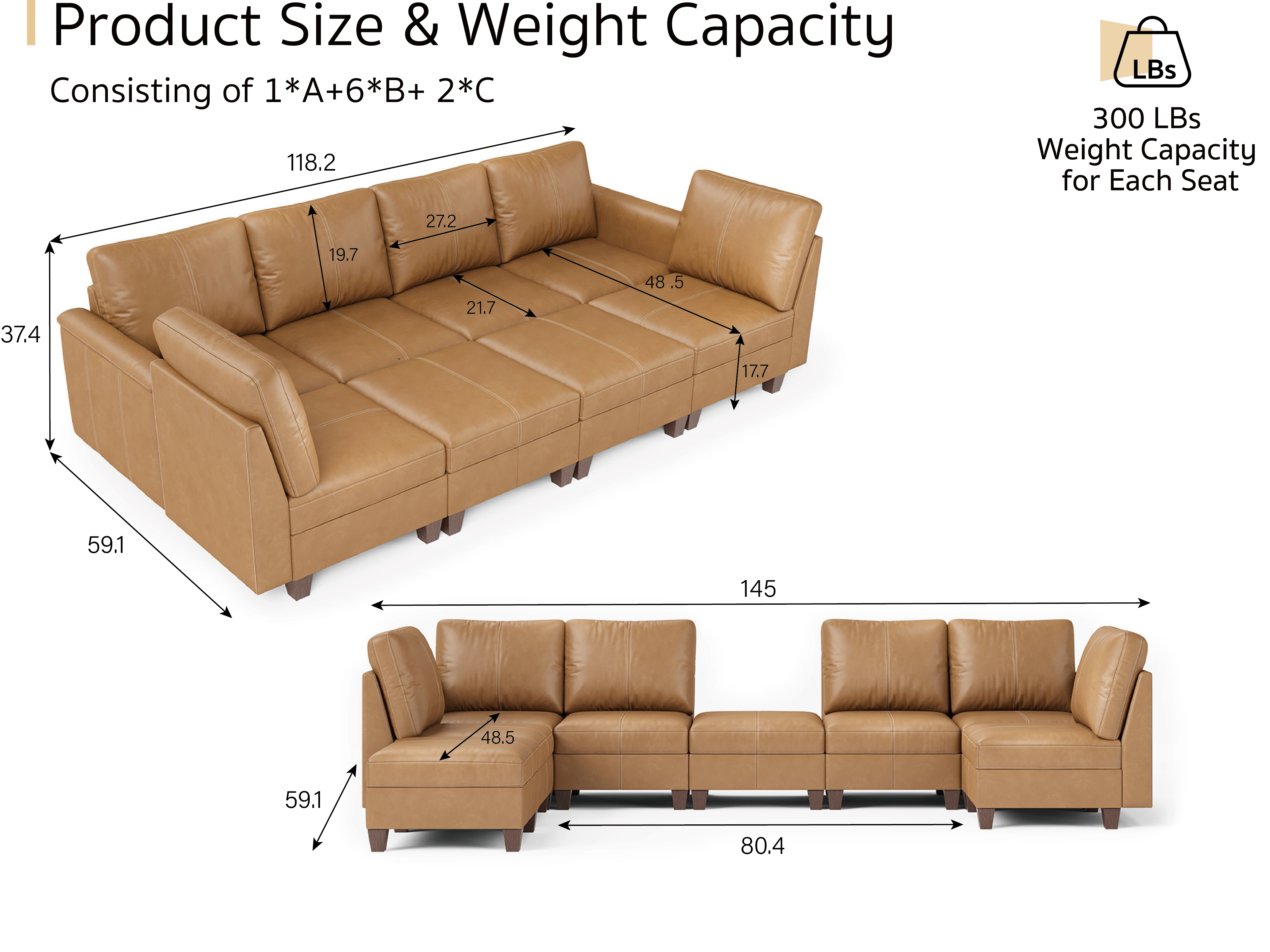 Nexus 8-Seat Sofa Bed | Sofa Cama Para Sala | SITJOY
