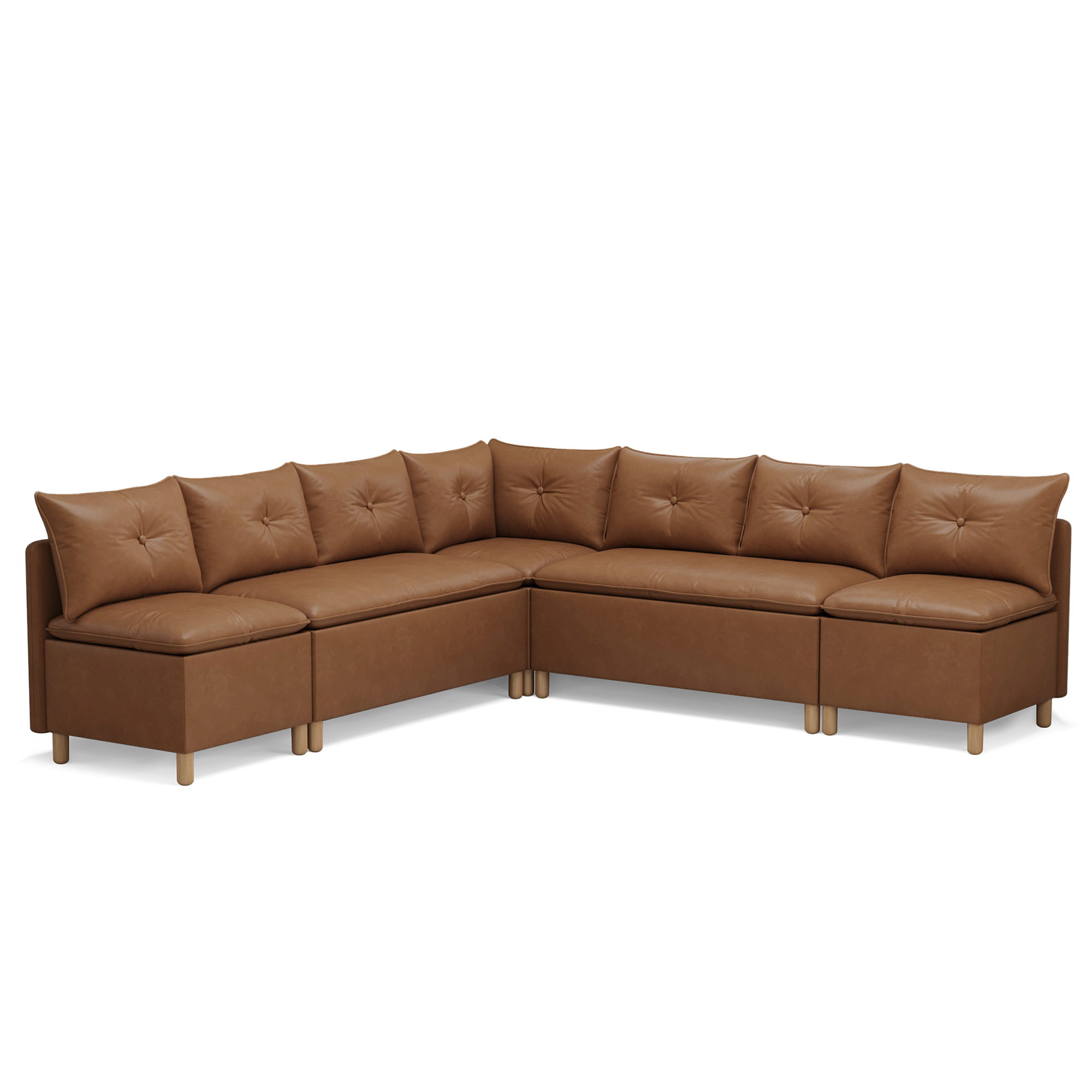 7-Seat Modern Family Room Corner Couch