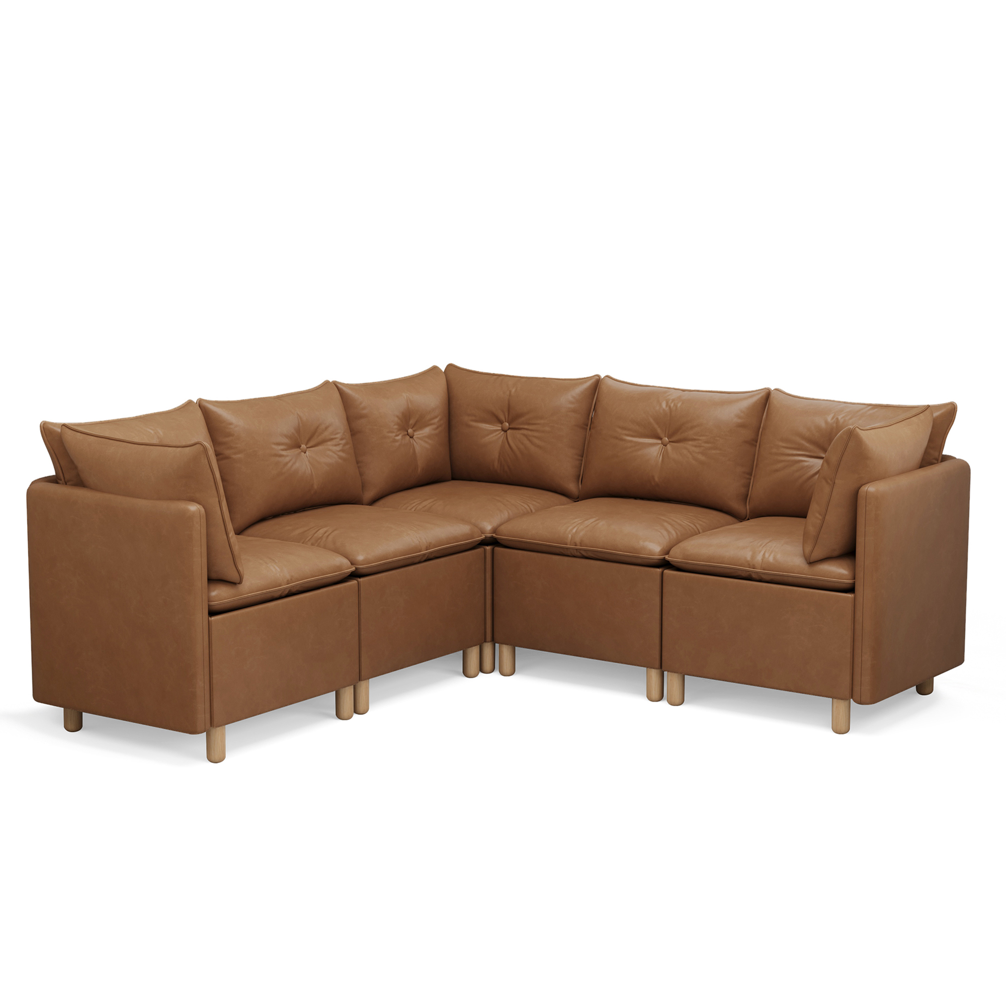 5-Seat Cozy Corner Sectional with Hidden Storage