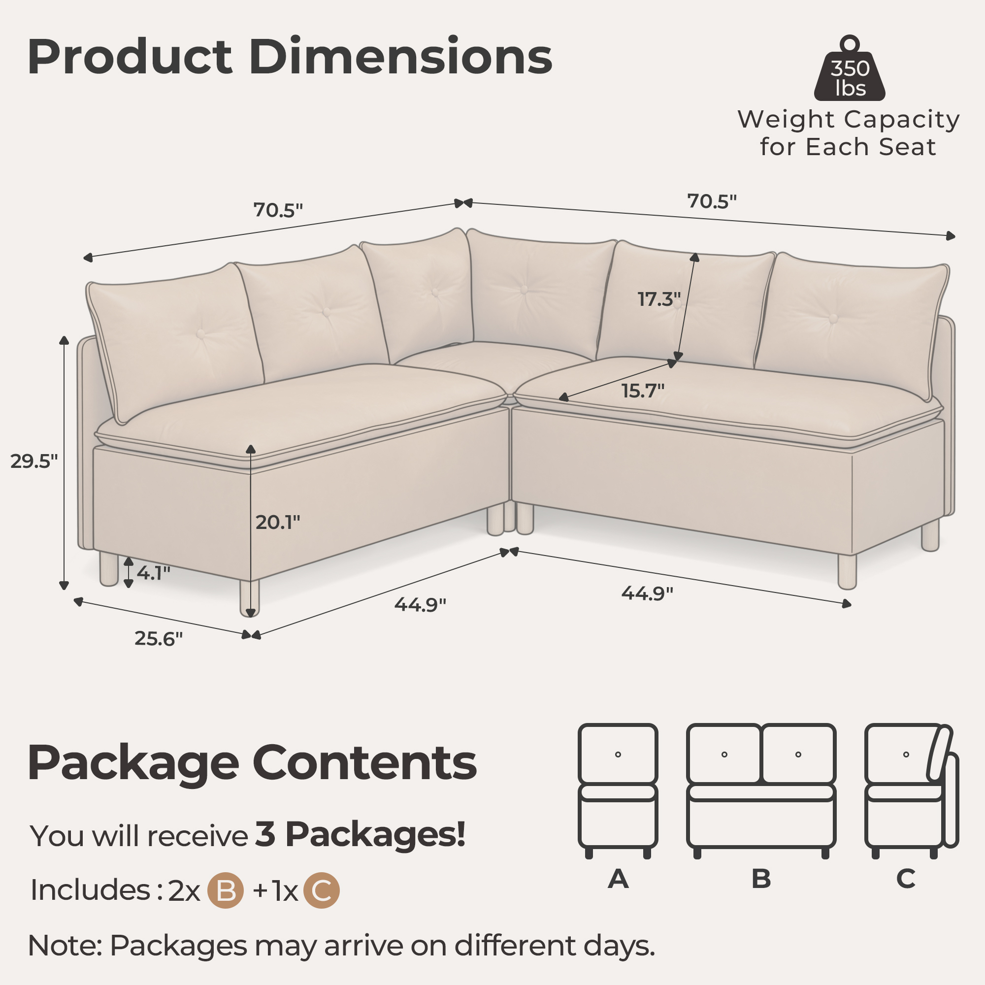 5-Seat Breakfast Bench with Hidden Storage