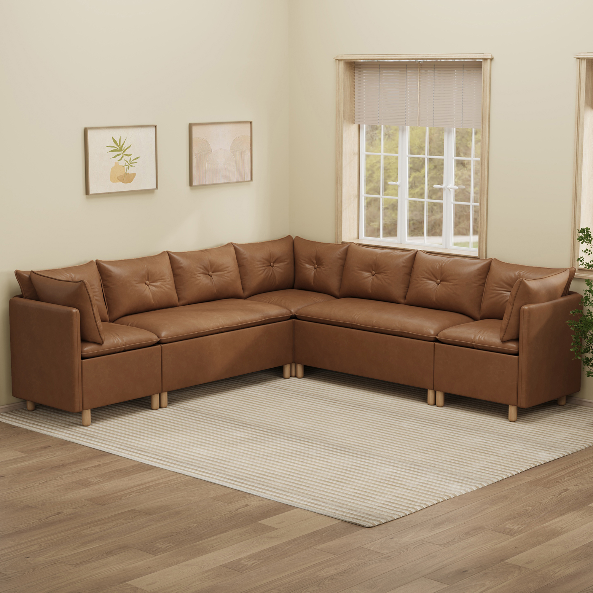 7-Seat Lounge Space with Hidden Storage