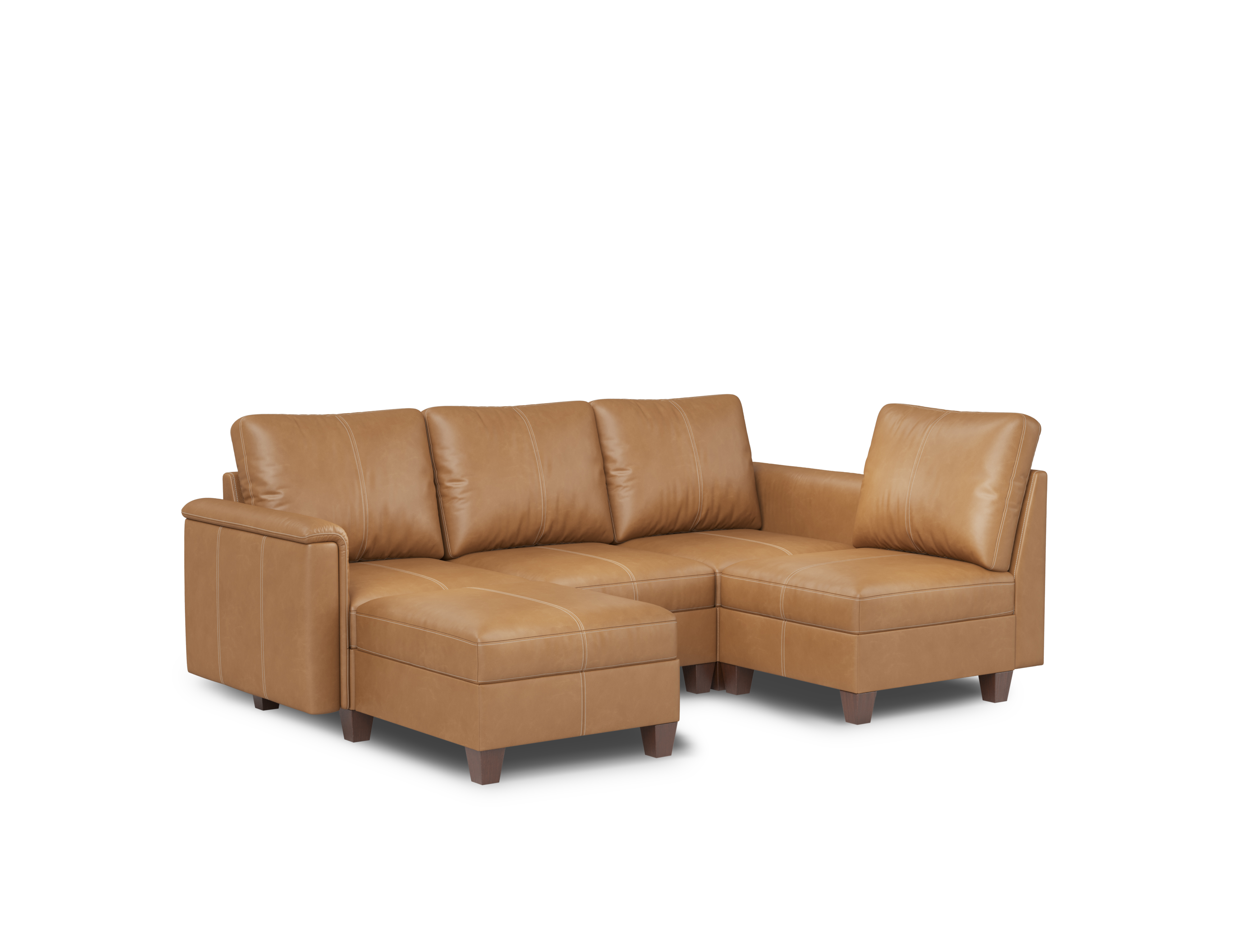 Nexus 5-Seat Faux Leather Modular Sofa