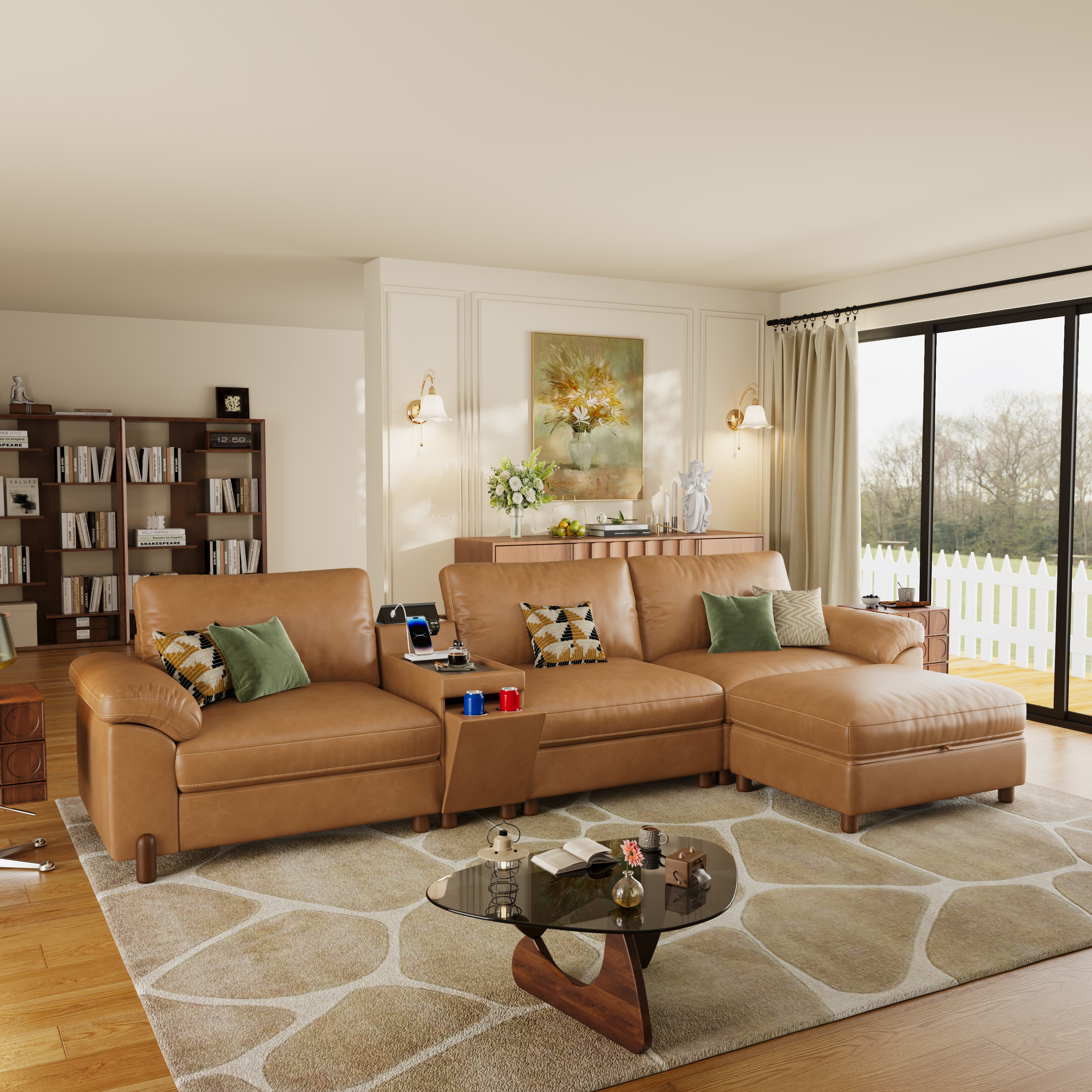 Vista 4-Seat Compact L-Shaped Sectional with Chaise Lounge