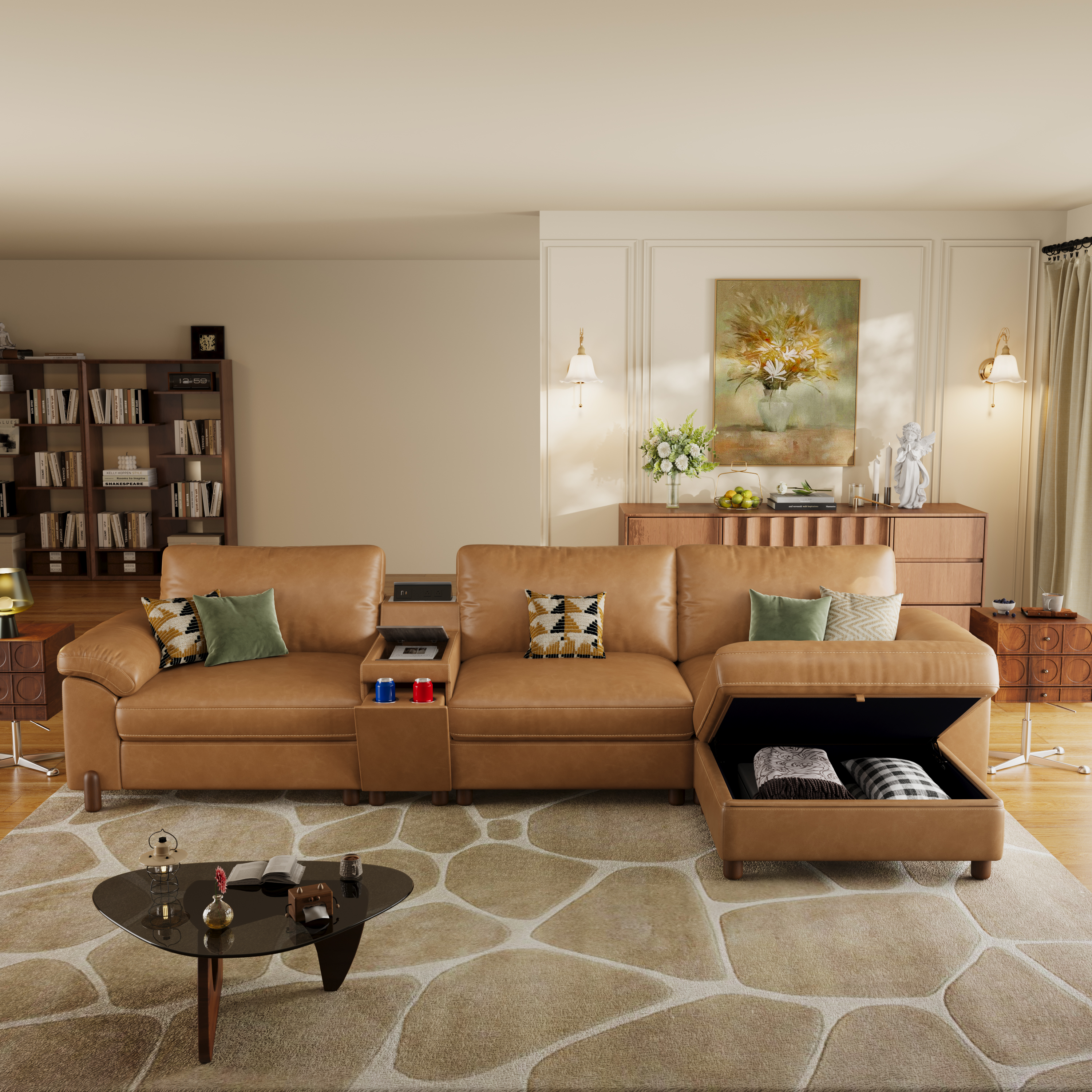 Vista 4-Seat Compact L-Shaped Sectional with Chaise Lounge