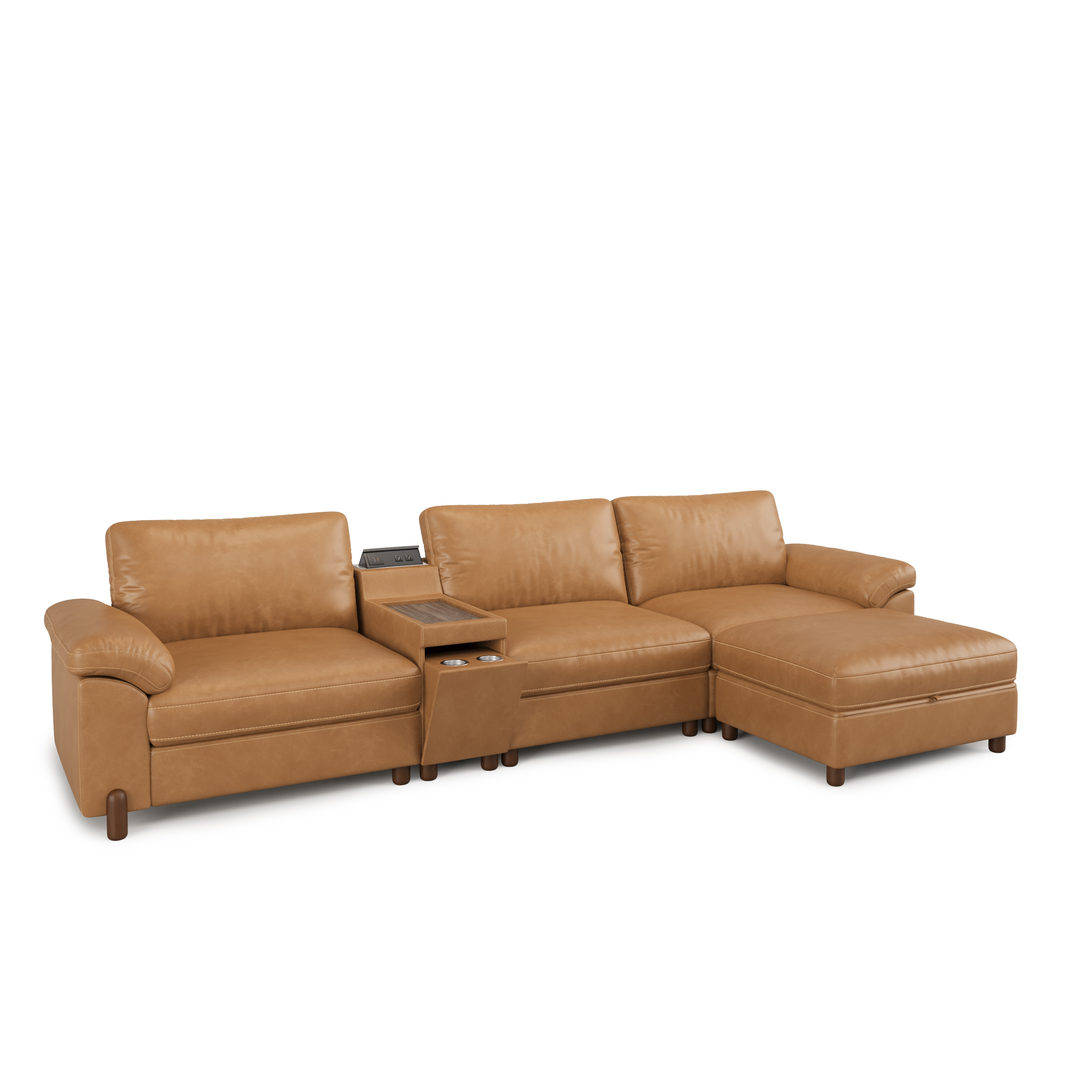 Vista 4-Seat Compact L-Shaped Sectional with Chaise Lounge