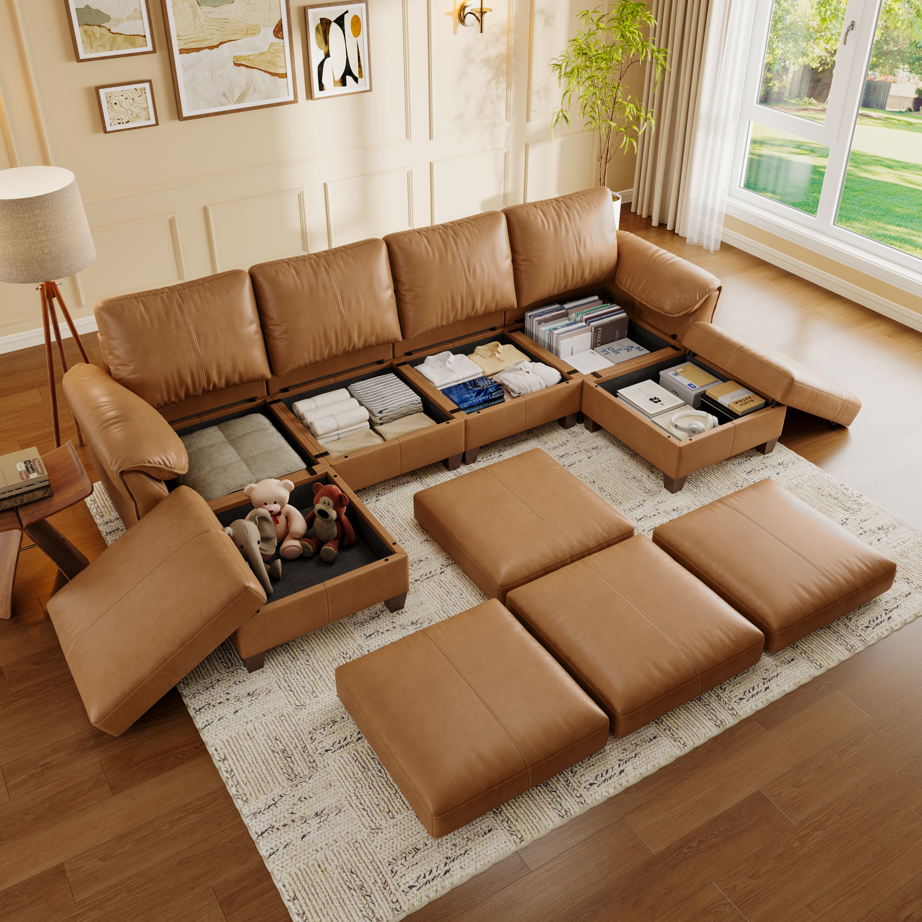Nest Modular 6 Seats Sofa | Chaise Longue | SITJOY