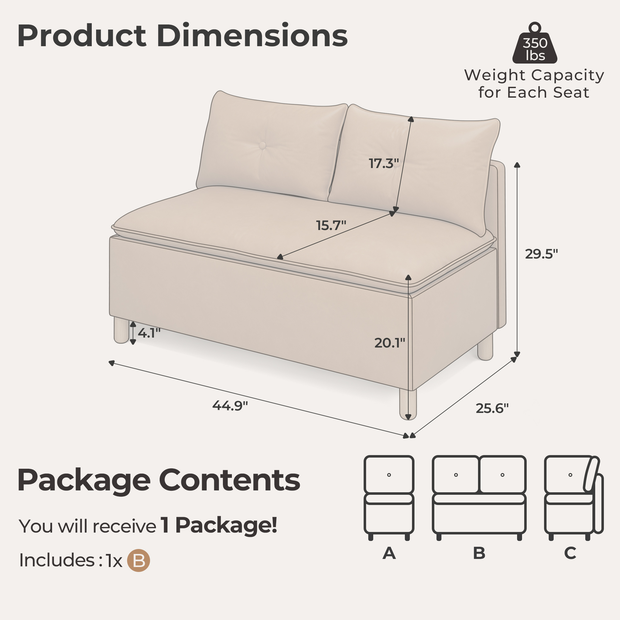 Single Seat & Corner Seat & Bench with Storage