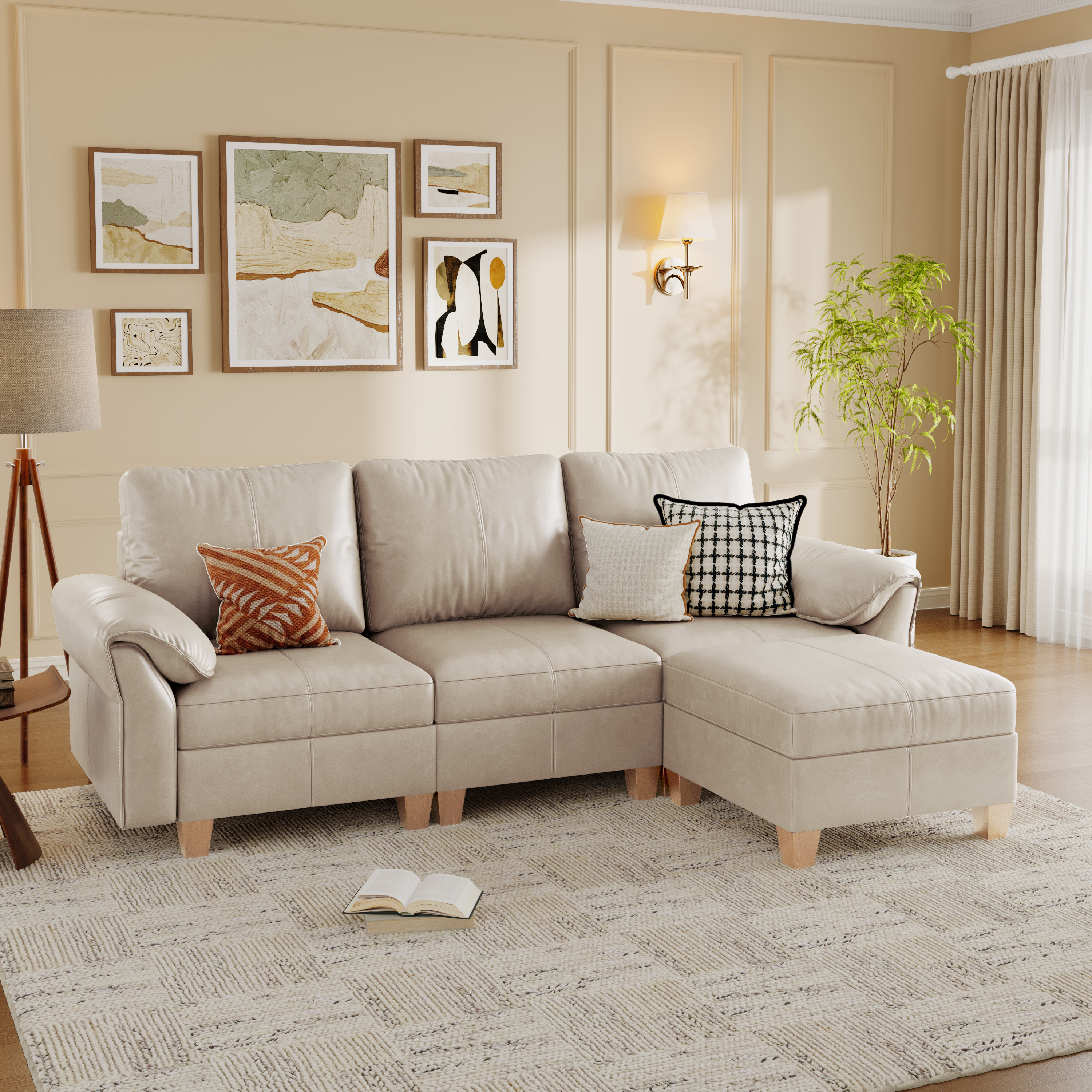Nest Modular 4 Seats Sofa | Storage Ottoman | SITJOY