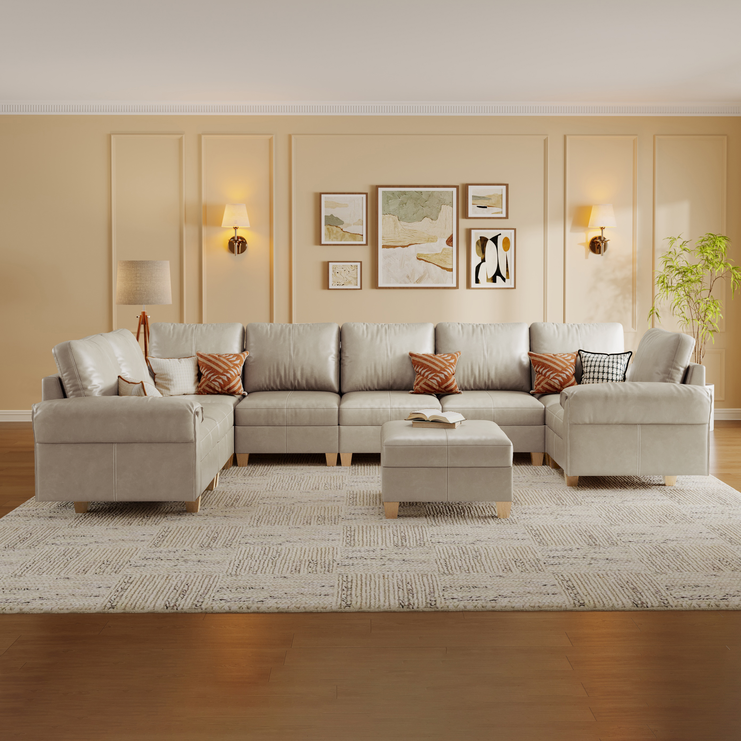 Nest Modular 9 Seats Sofa | Under-Seat Storage | SITJOY