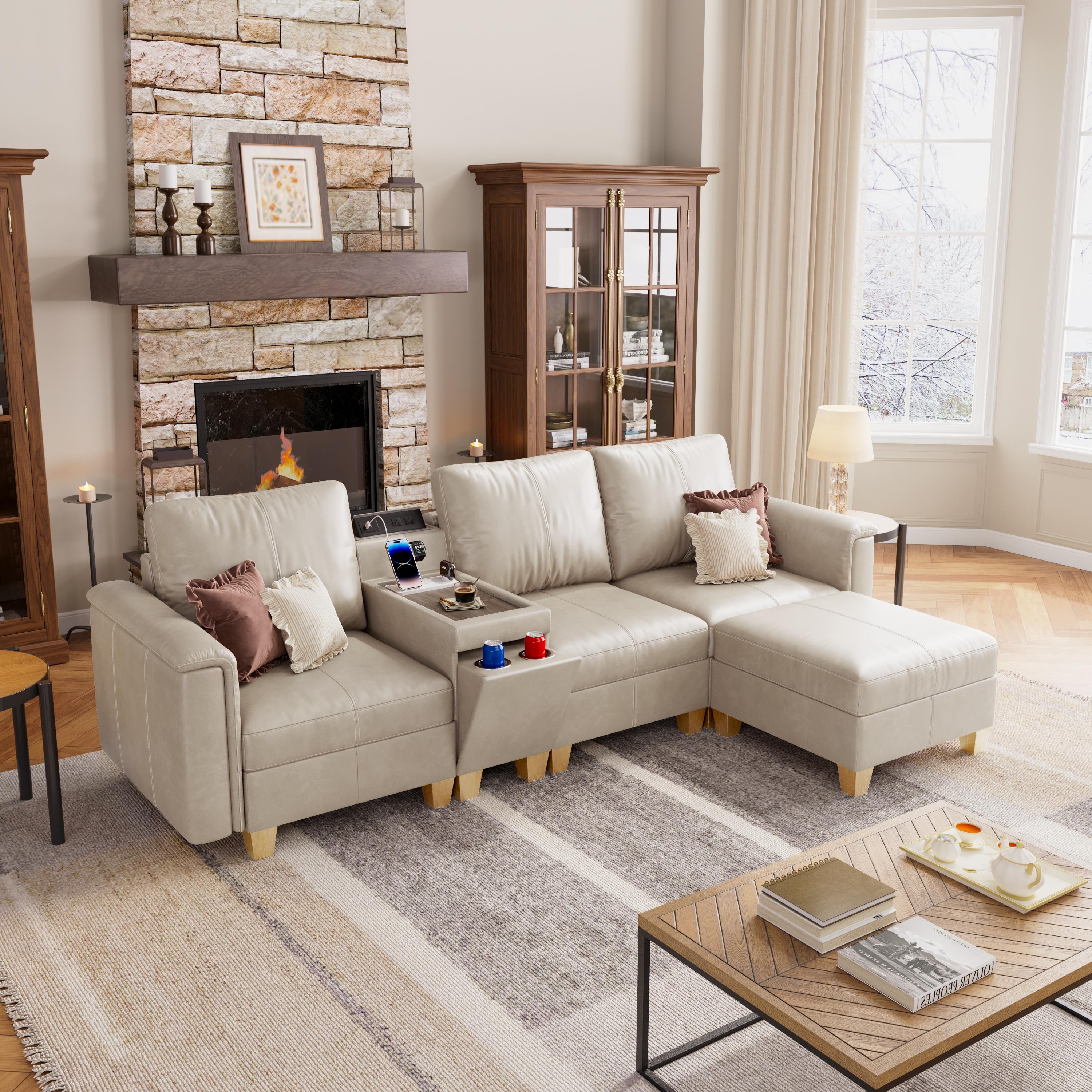 Nexus 5-Seat Leather Sectional | Sleeping Bed